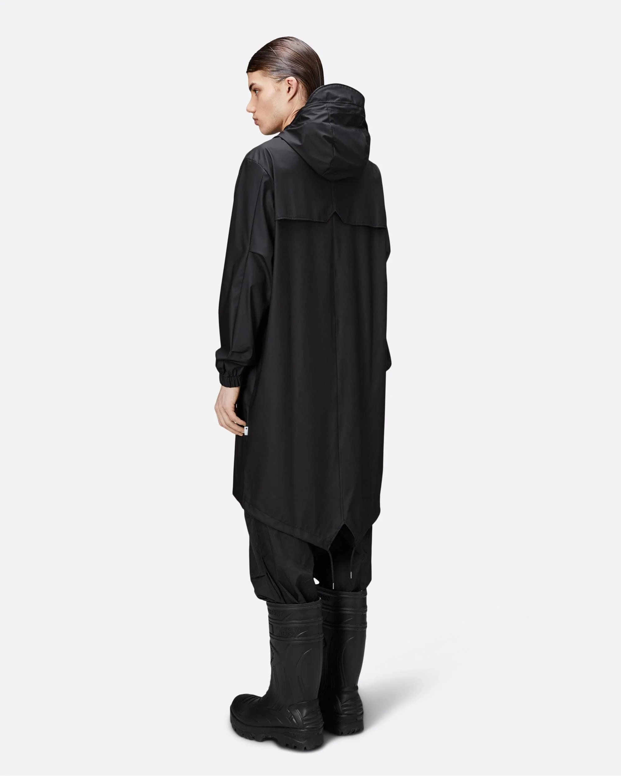 Rains Unisex Fishtail Parka - 01 Black - Image 6
