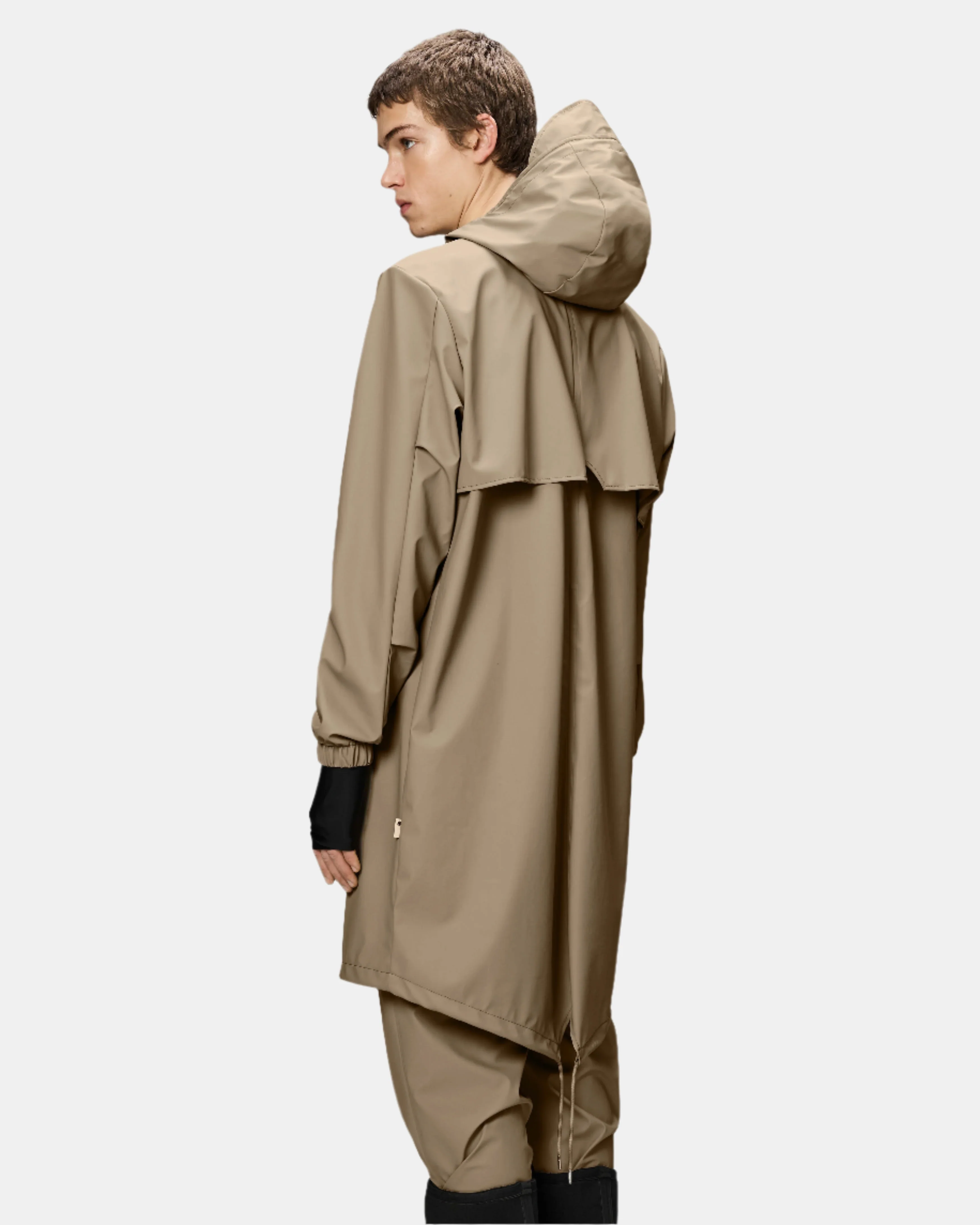 Rains Unisex Fishtail Parka - 133 Beige - Image 3
