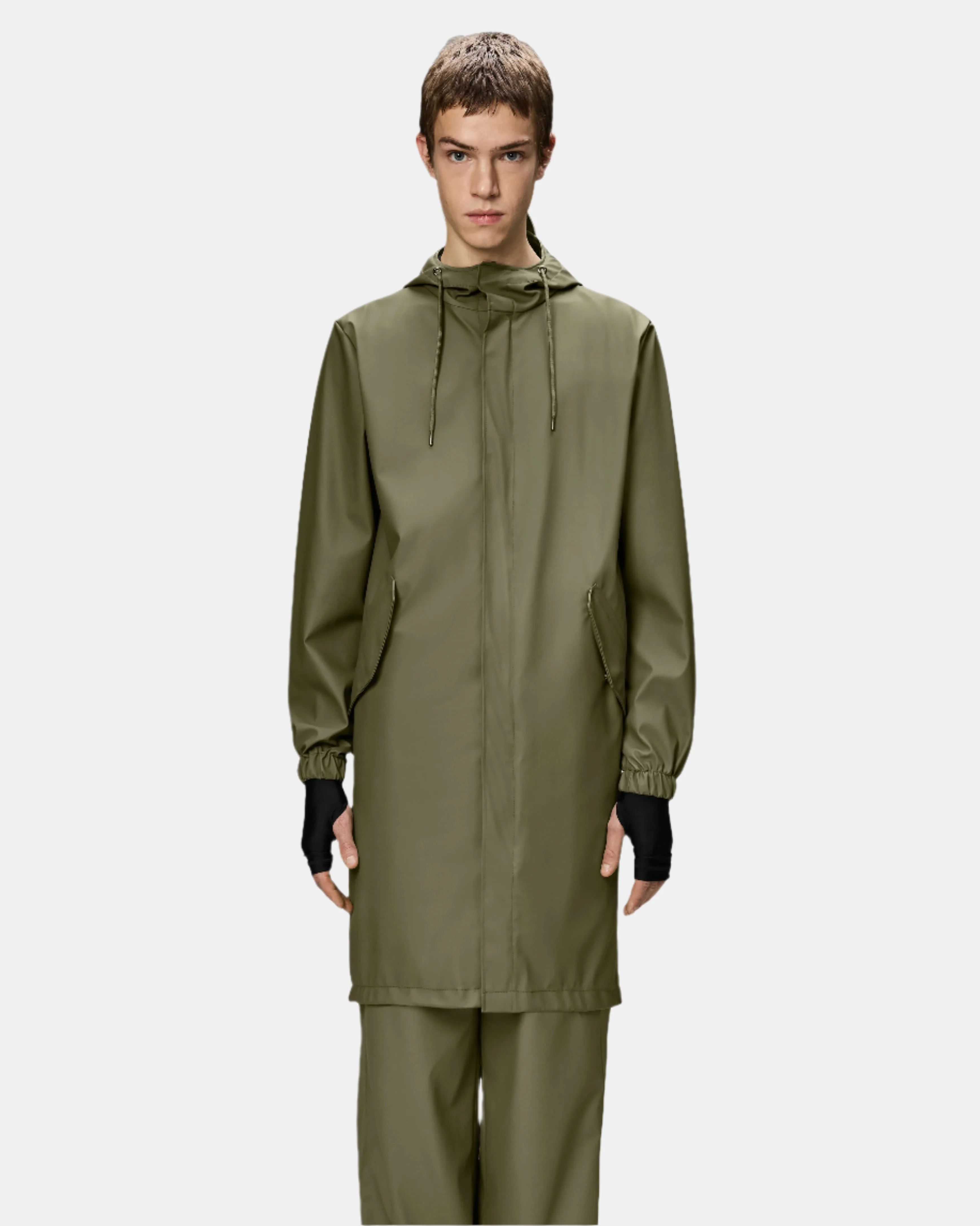 Rains Unisex Fishtail Parka - 134 Marsh - Image 4