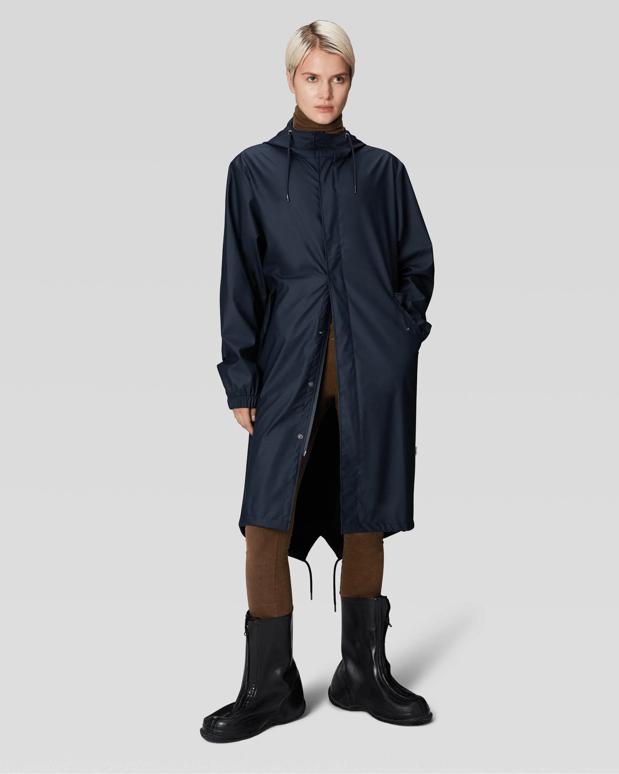 Rains Unisex Fishtail Parka - 47 Navy - Image 2