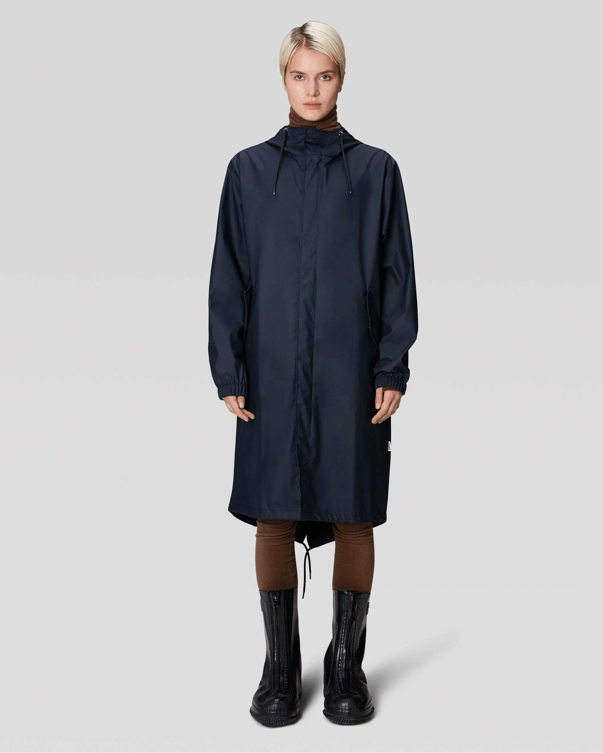 Rains Unisex Fishtail Parka - 47 Navy - Image 4