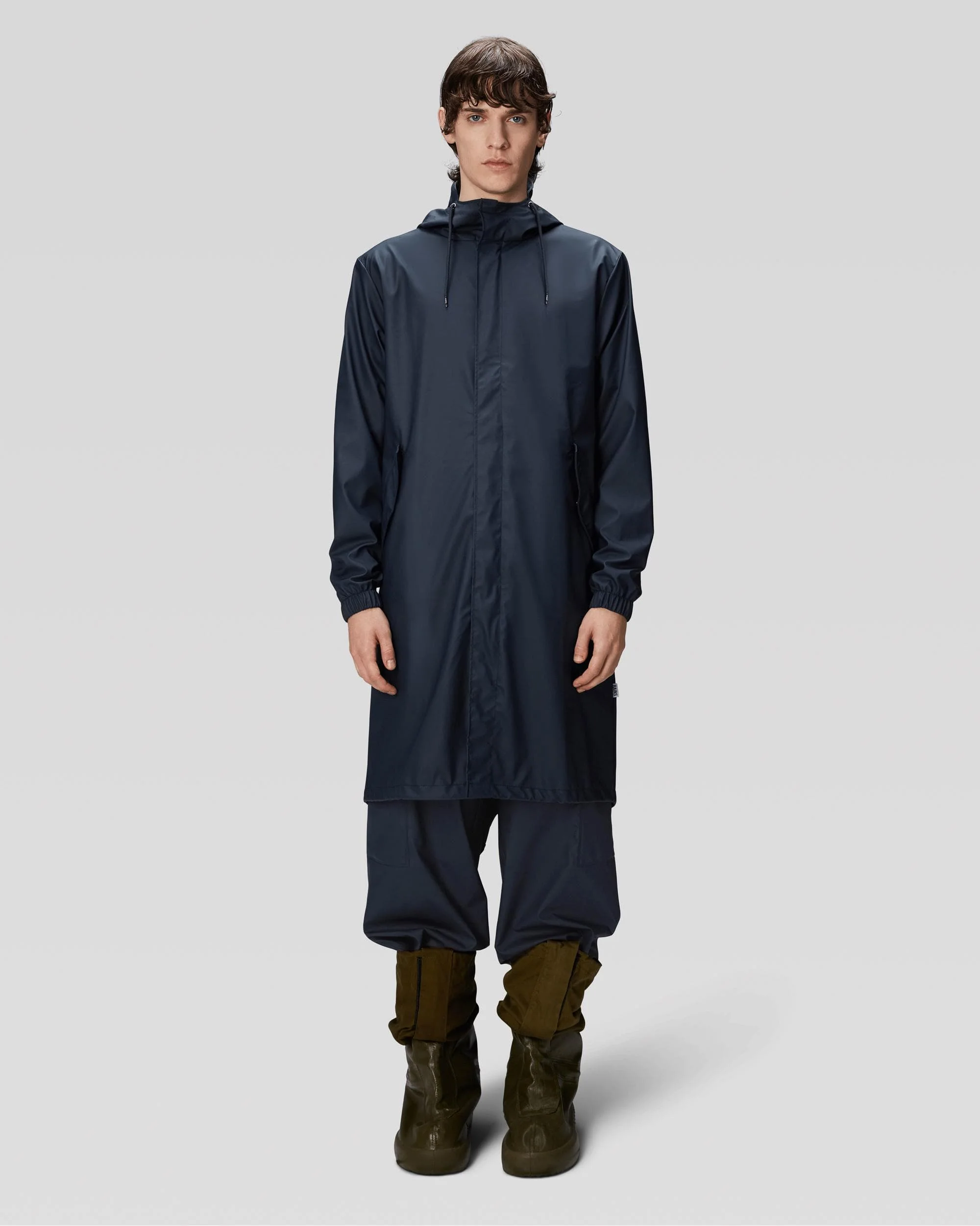 Rains Unisex Fishtail Parka - 47 Navy - Image 5