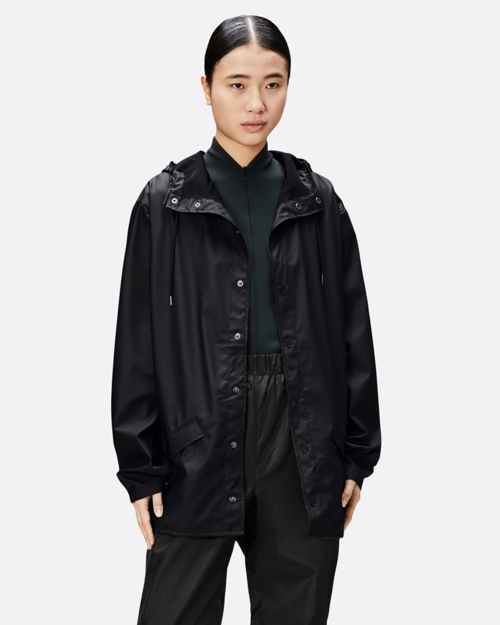 Rains Unisex Jacket - 01 Black - Image 2