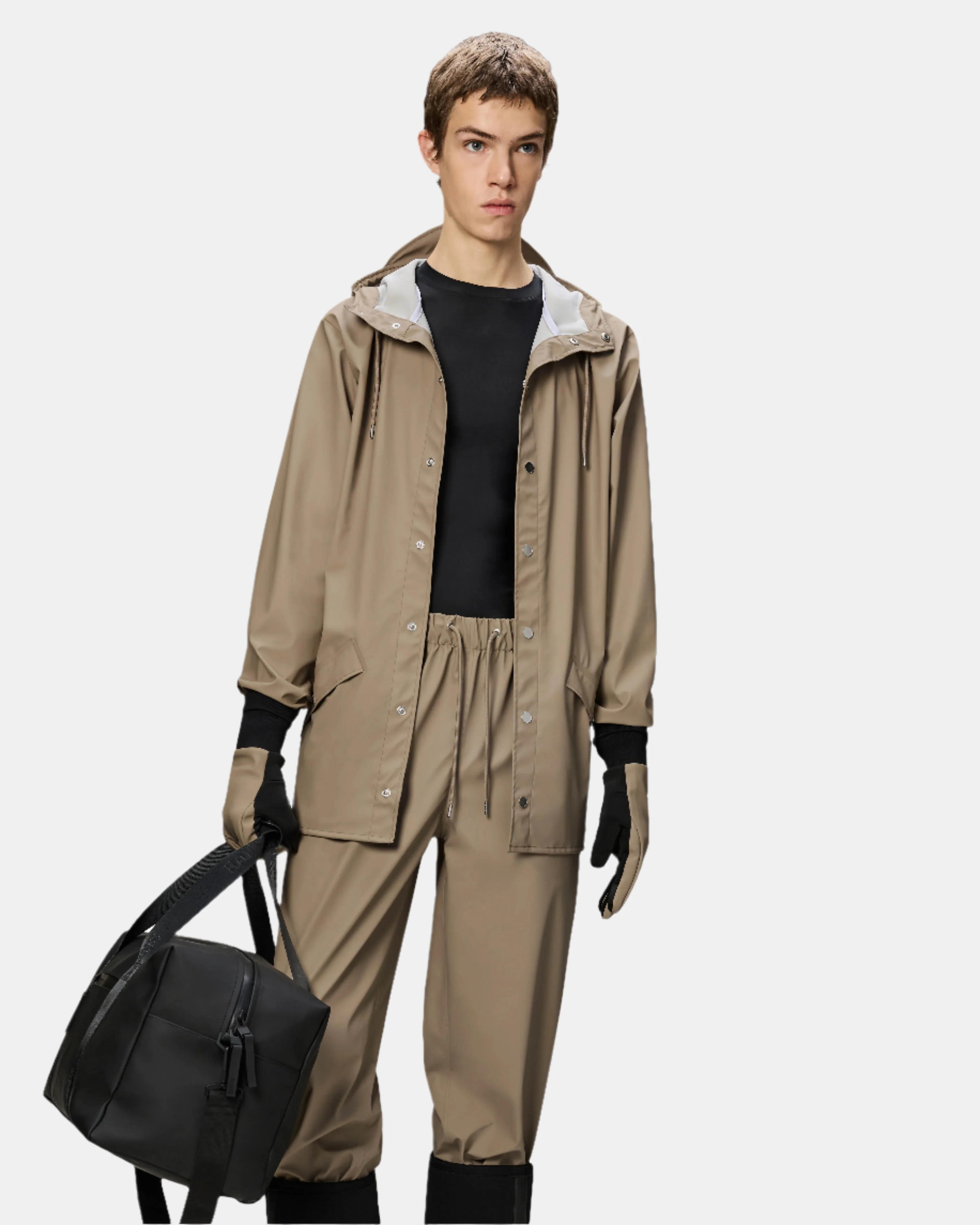 Rains Unisex Jacket - 133 Beige - Image 4