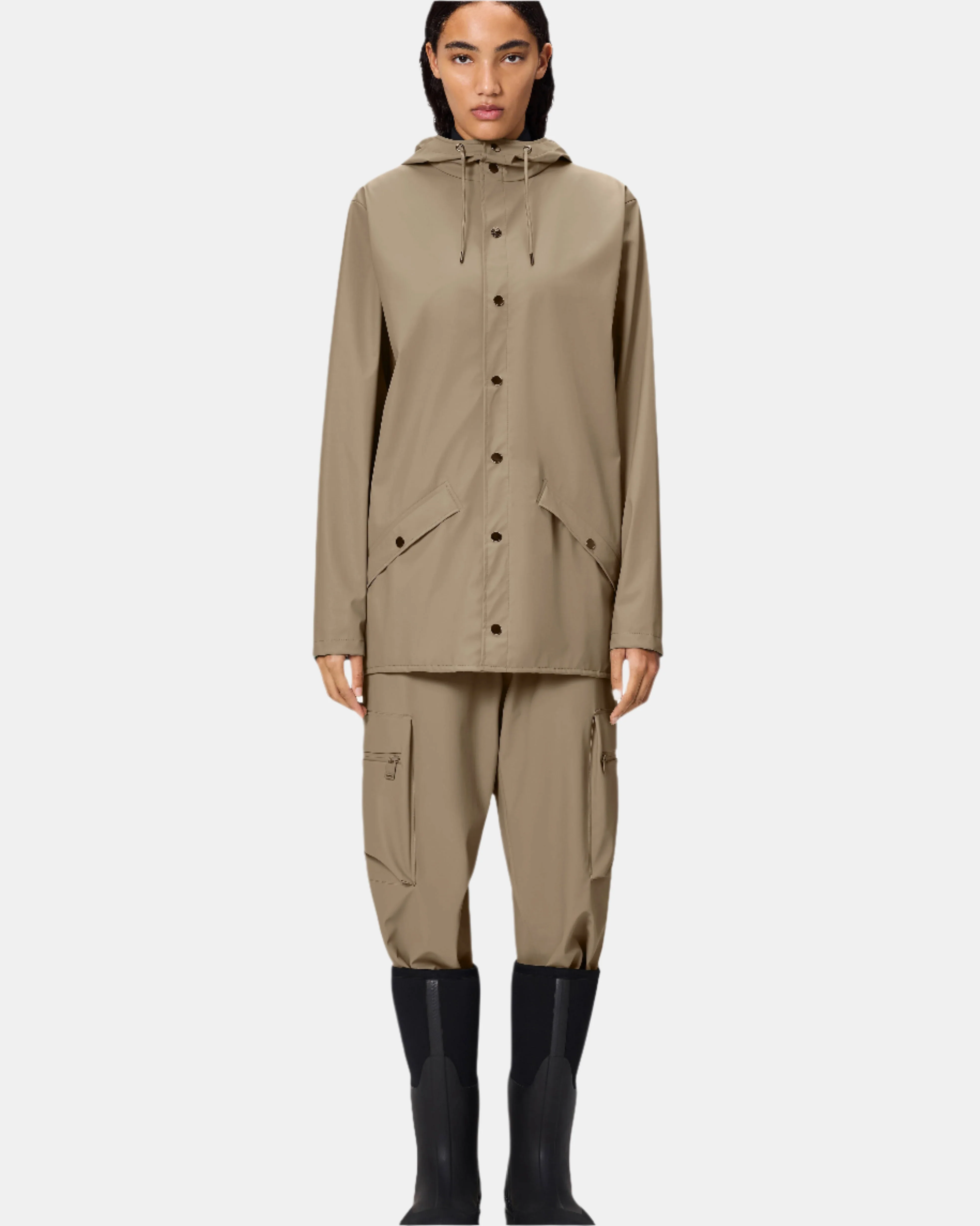 Rains Unisex Jacket - 133 Beige - Image 6