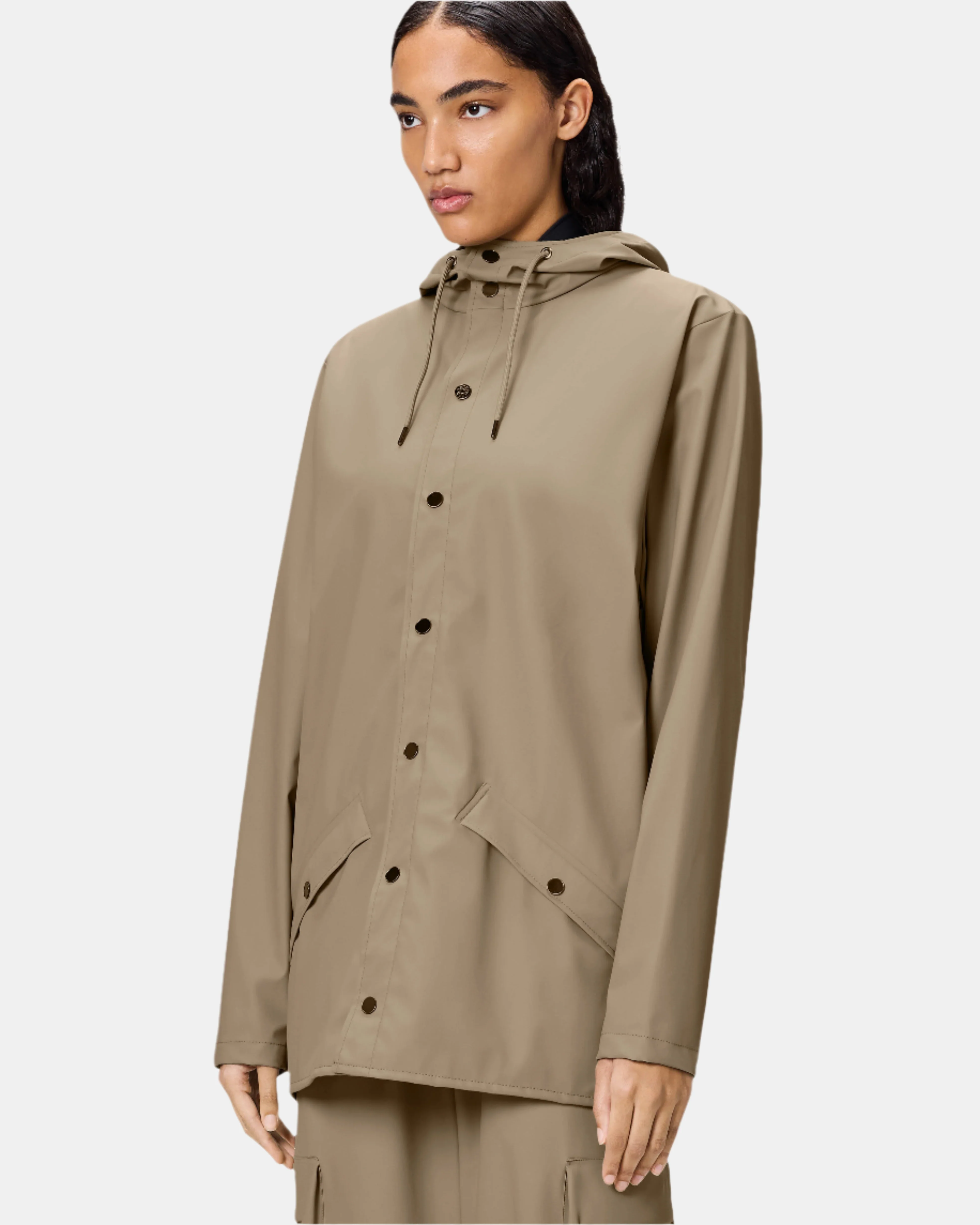 Rains Unisex Jacket - 133 Beige - Image 9