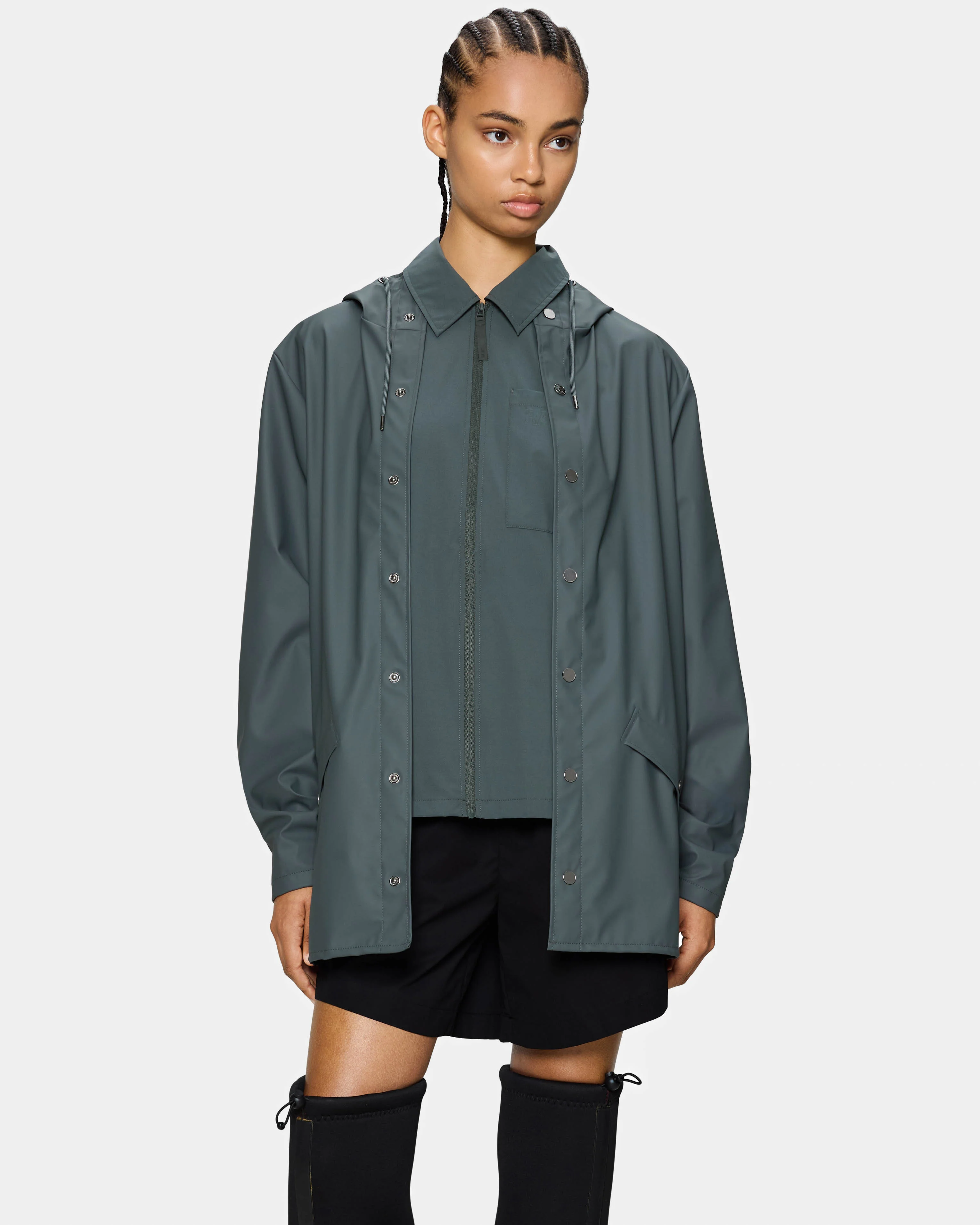 Rains Unisex Jacket - Dark Grey 153 - Image 3