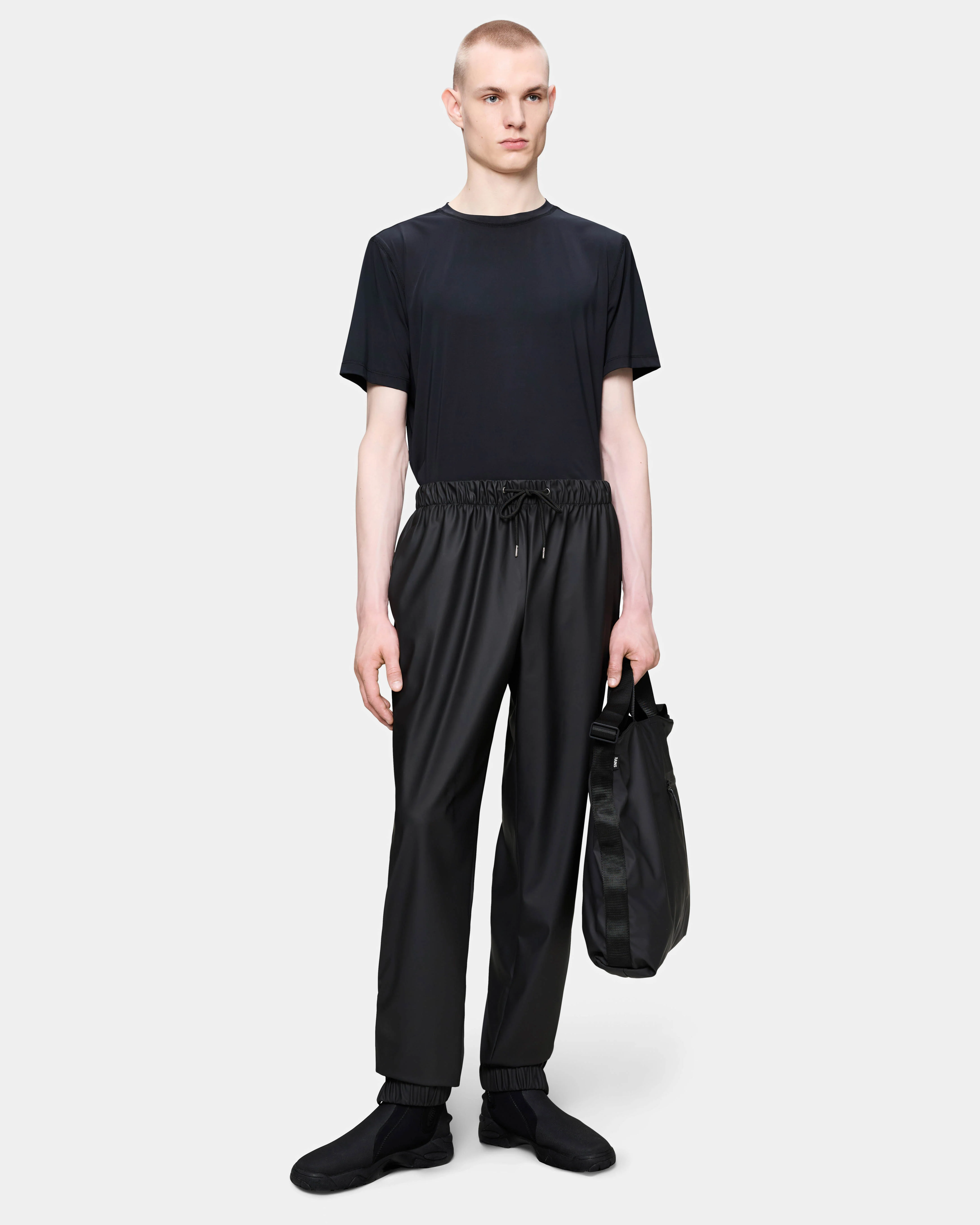 Rains Unisex Pants Regular - Black 01 - Image 4