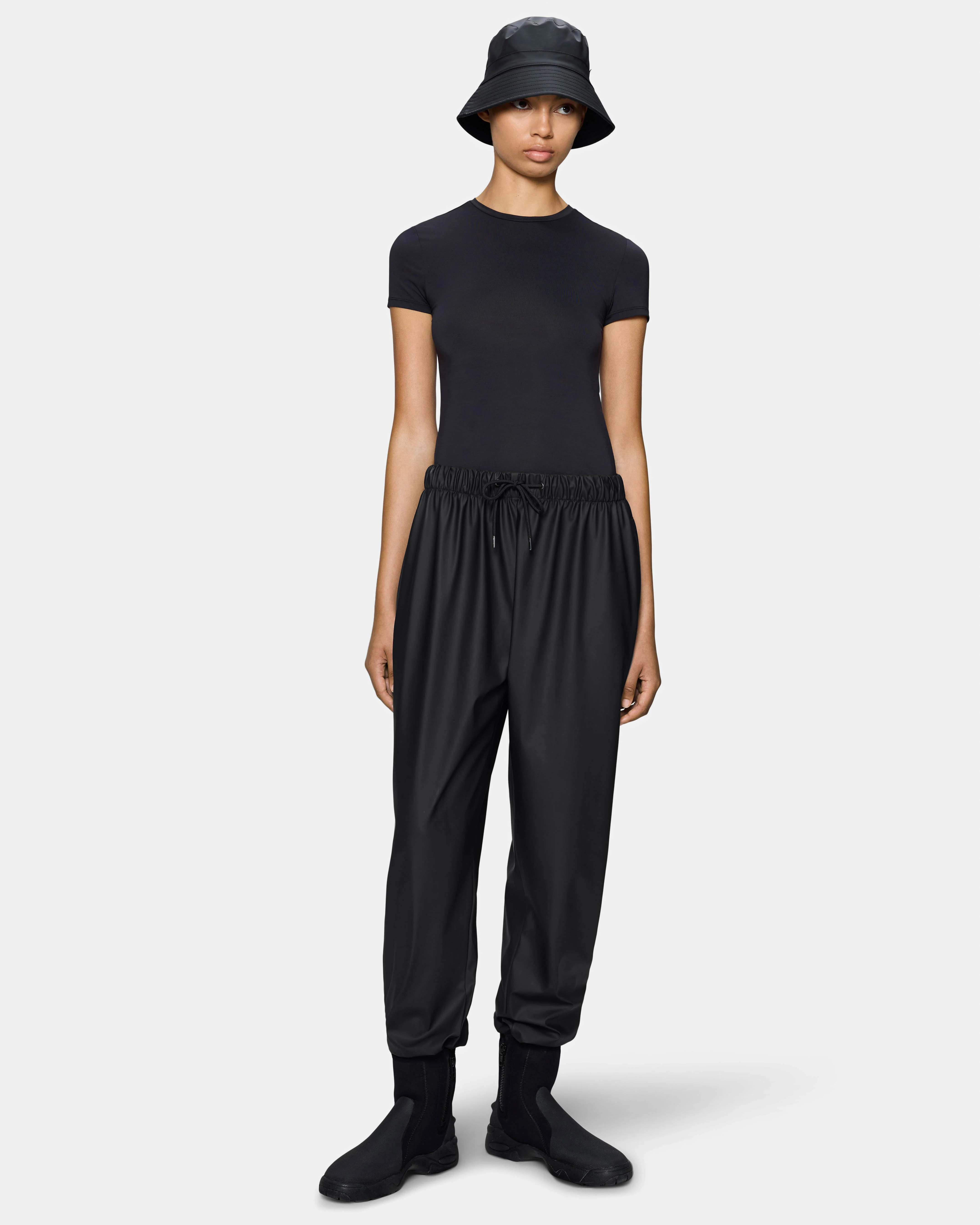 Rains Unisex Pants Regular - Black 01 - Image 8