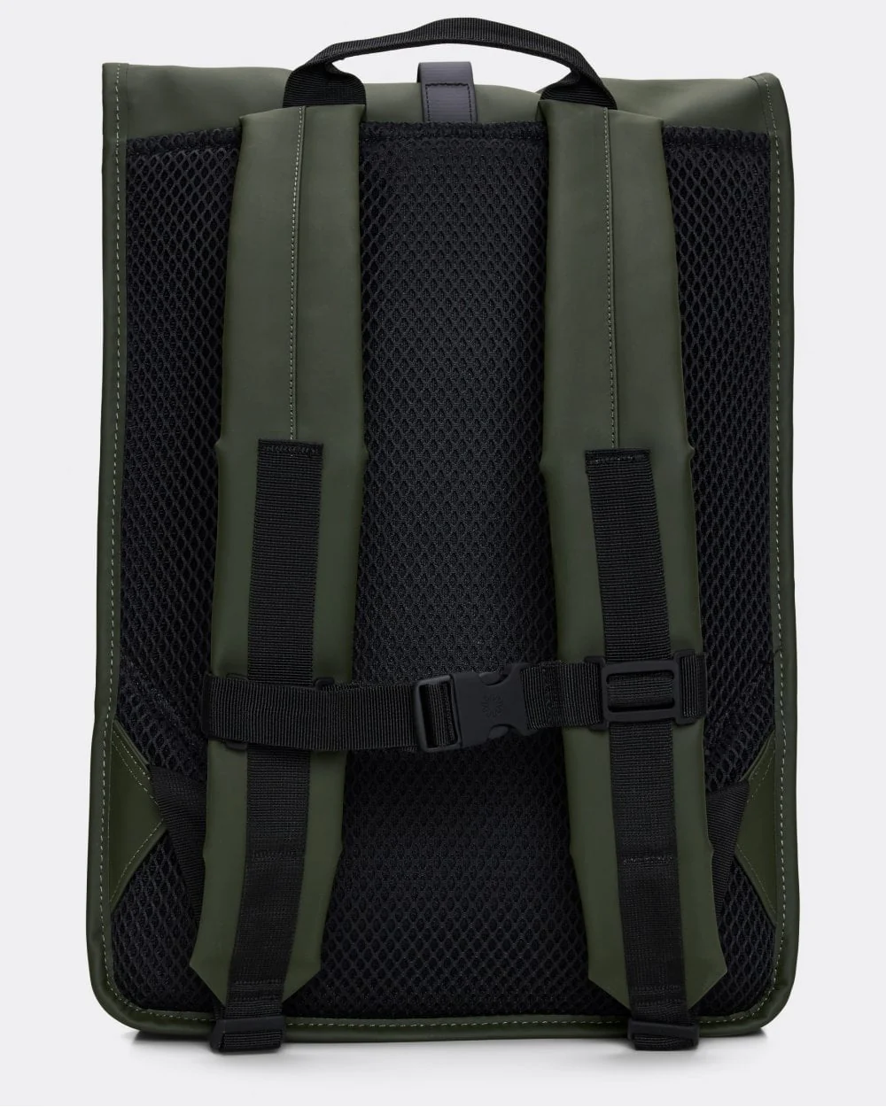 Rains Unisex Rolltop Rucksack - 03 Green - Image 2