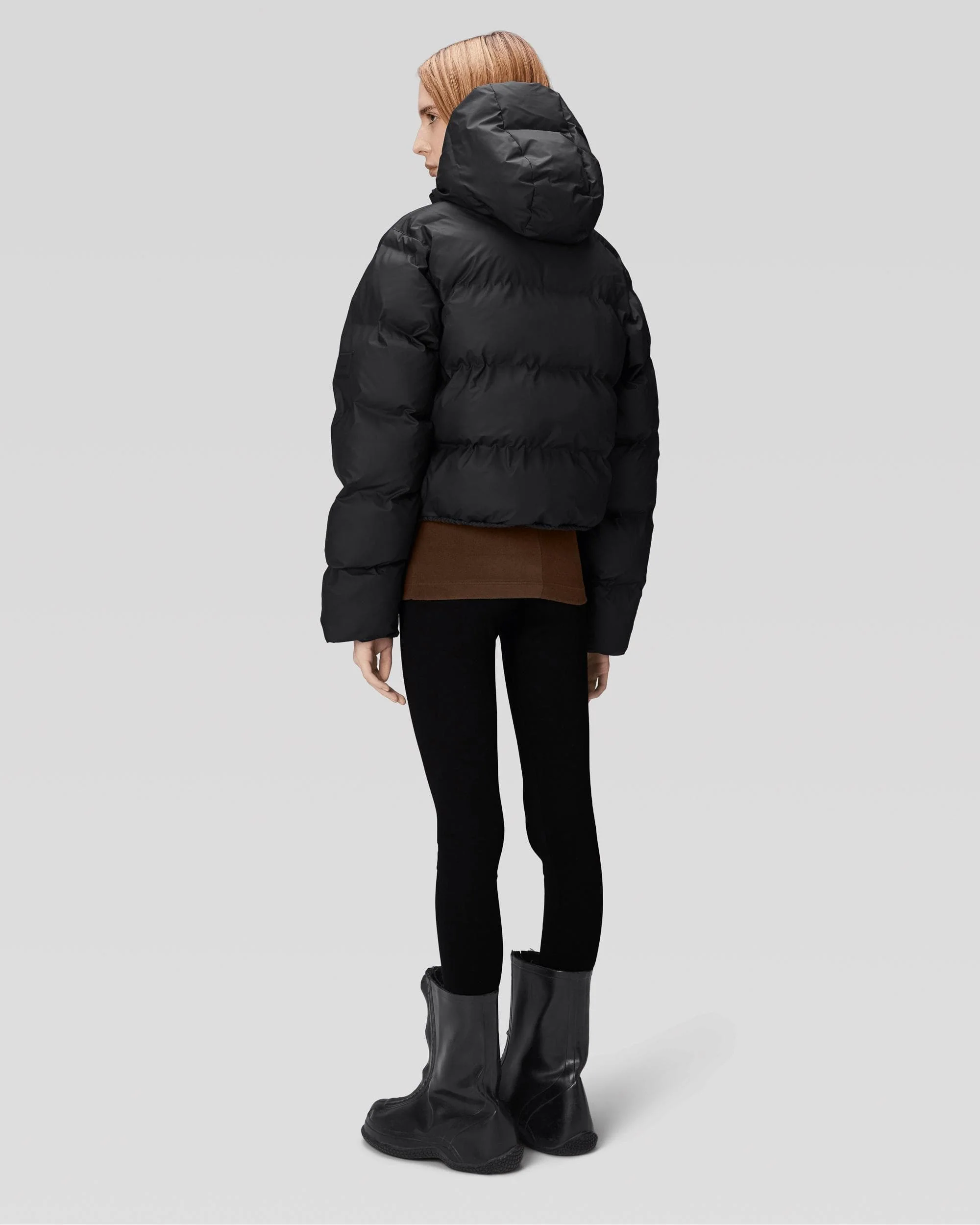 Rains W Alta Unisex Puffer Jacket - 01 Black - Image 7