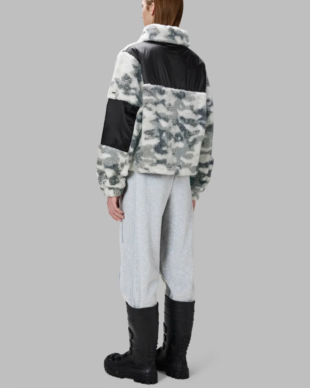 Rains W Kofu Unisex Fleece Pullover - 62 Camo - Image 2