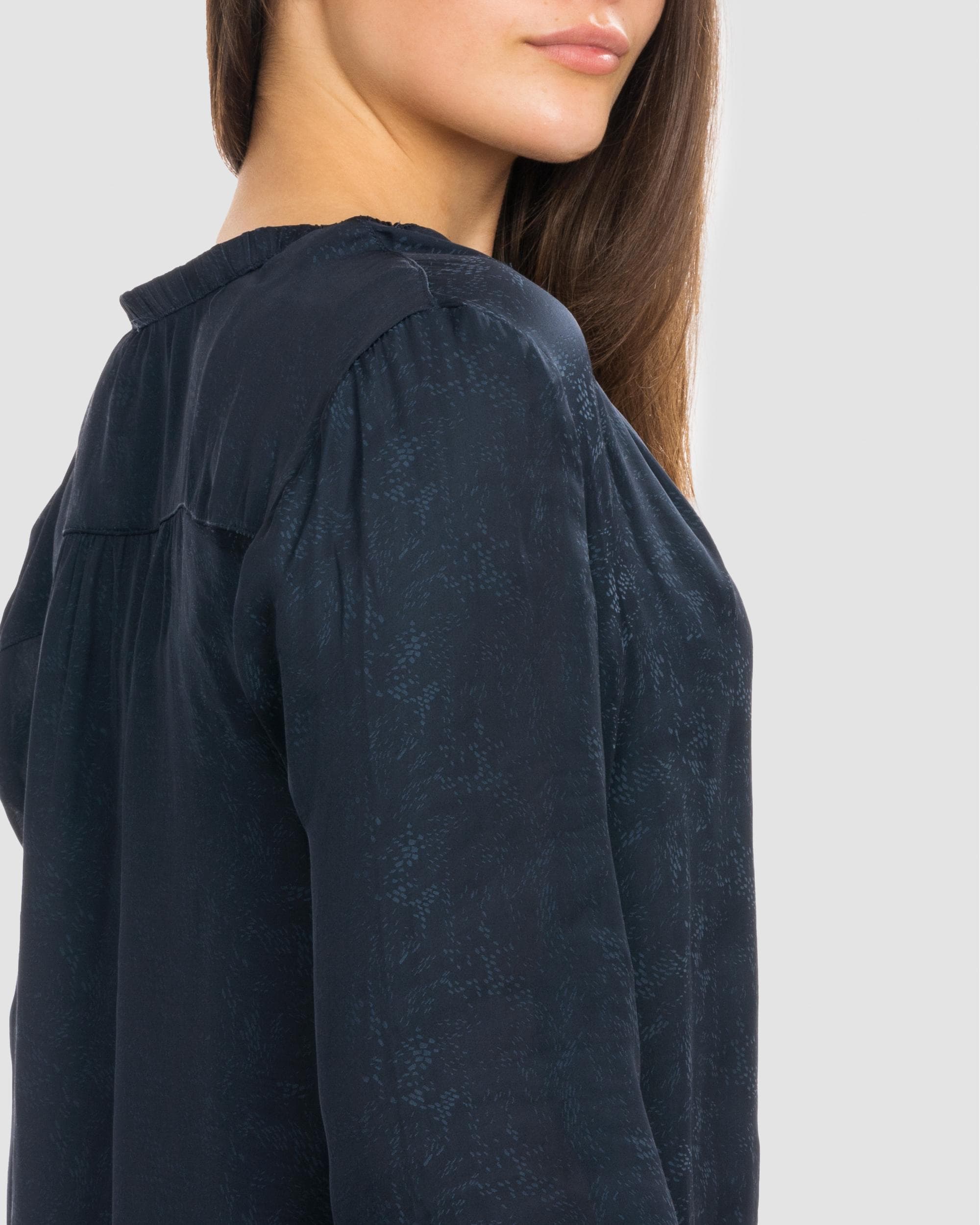 Samsoe & Samsoe Elva ls Womens Blouse 10793 - Dark Sapphire - Image 4