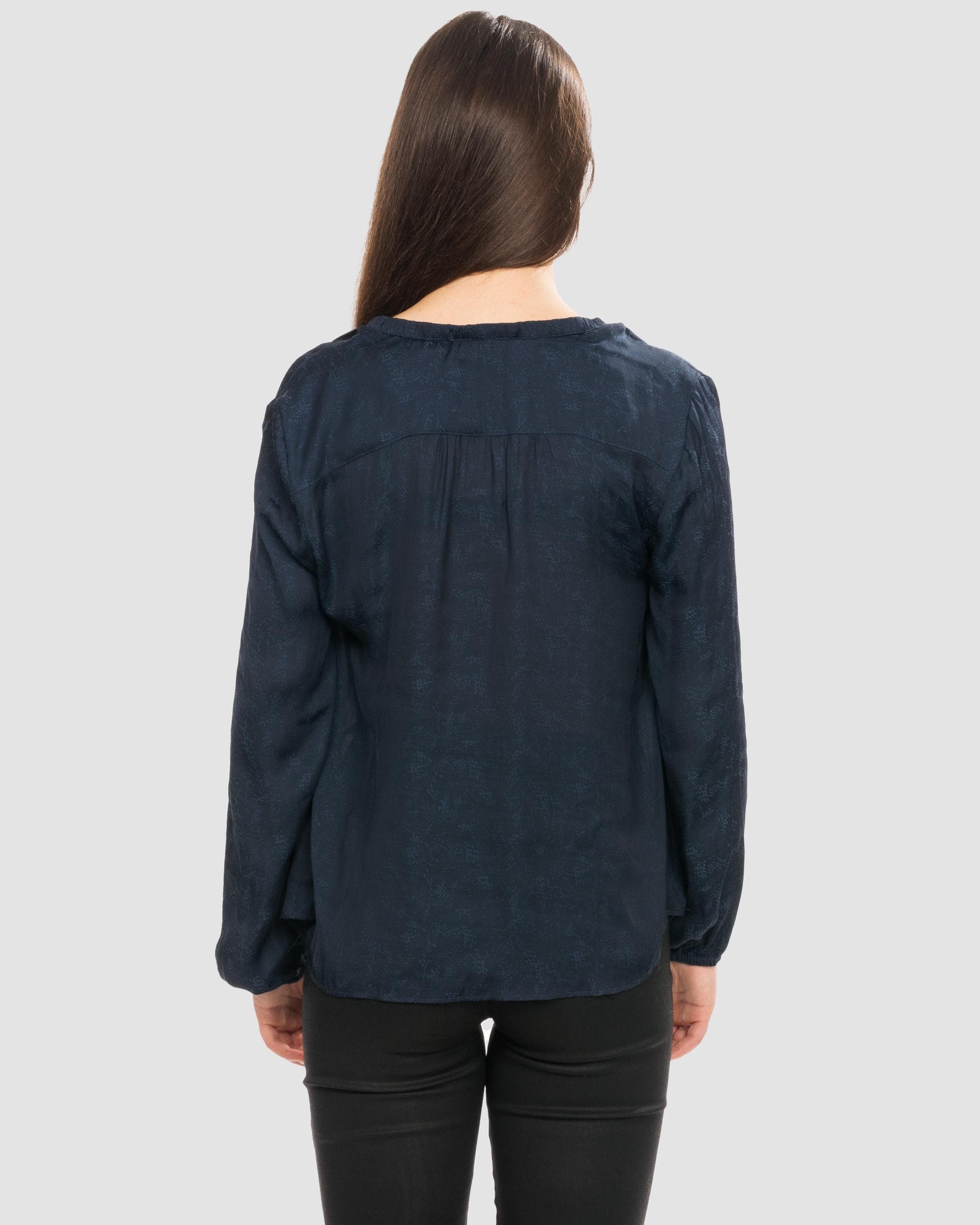Samsoe & Samsoe Elva ls Womens Blouse 10793 - Dark Sapphire - Image 5