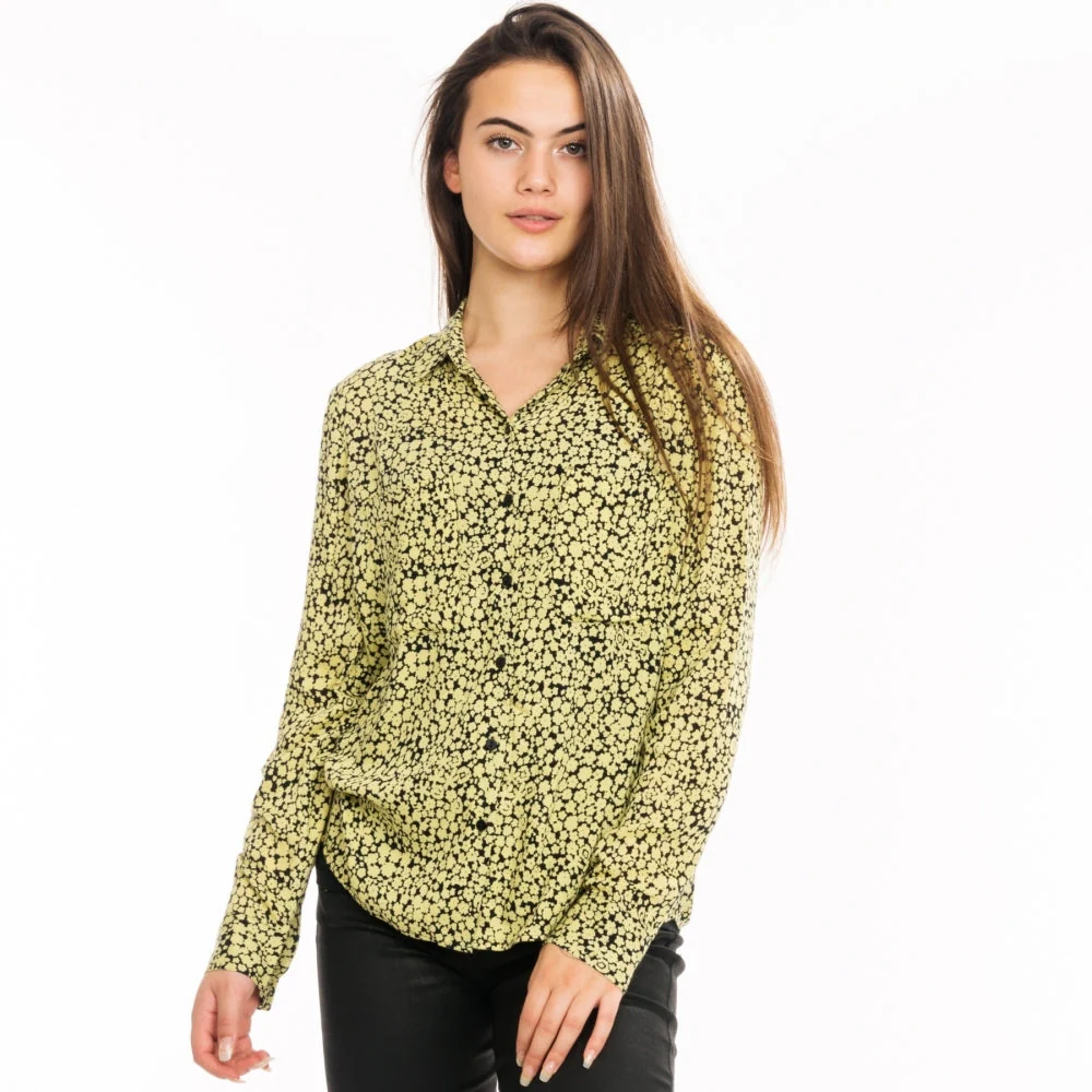 Samsoe & Samsoe Milly Aop Womens Shirt 7201 - Yellow Buttercup - Image 3