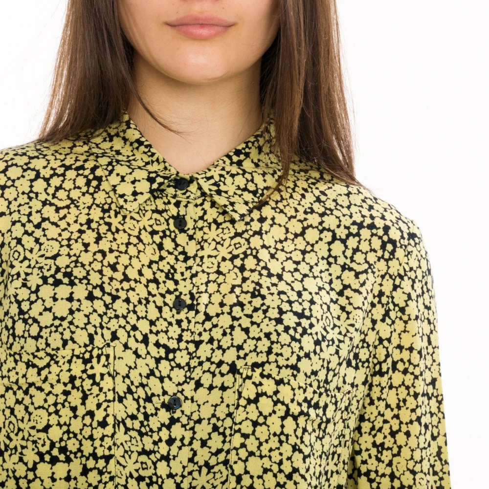 Samsoe & Samsoe Milly Aop Womens Shirt 7201 - Yellow Buttercup - Image 4