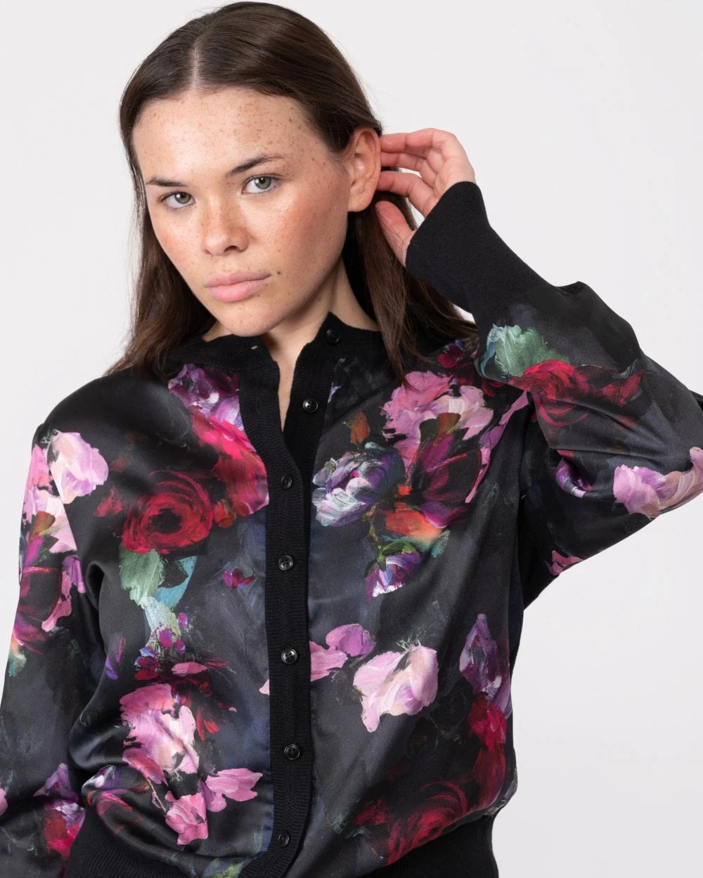 Ted Baker Abbalee Womens Printed Woven Front Cardigan - Image 2