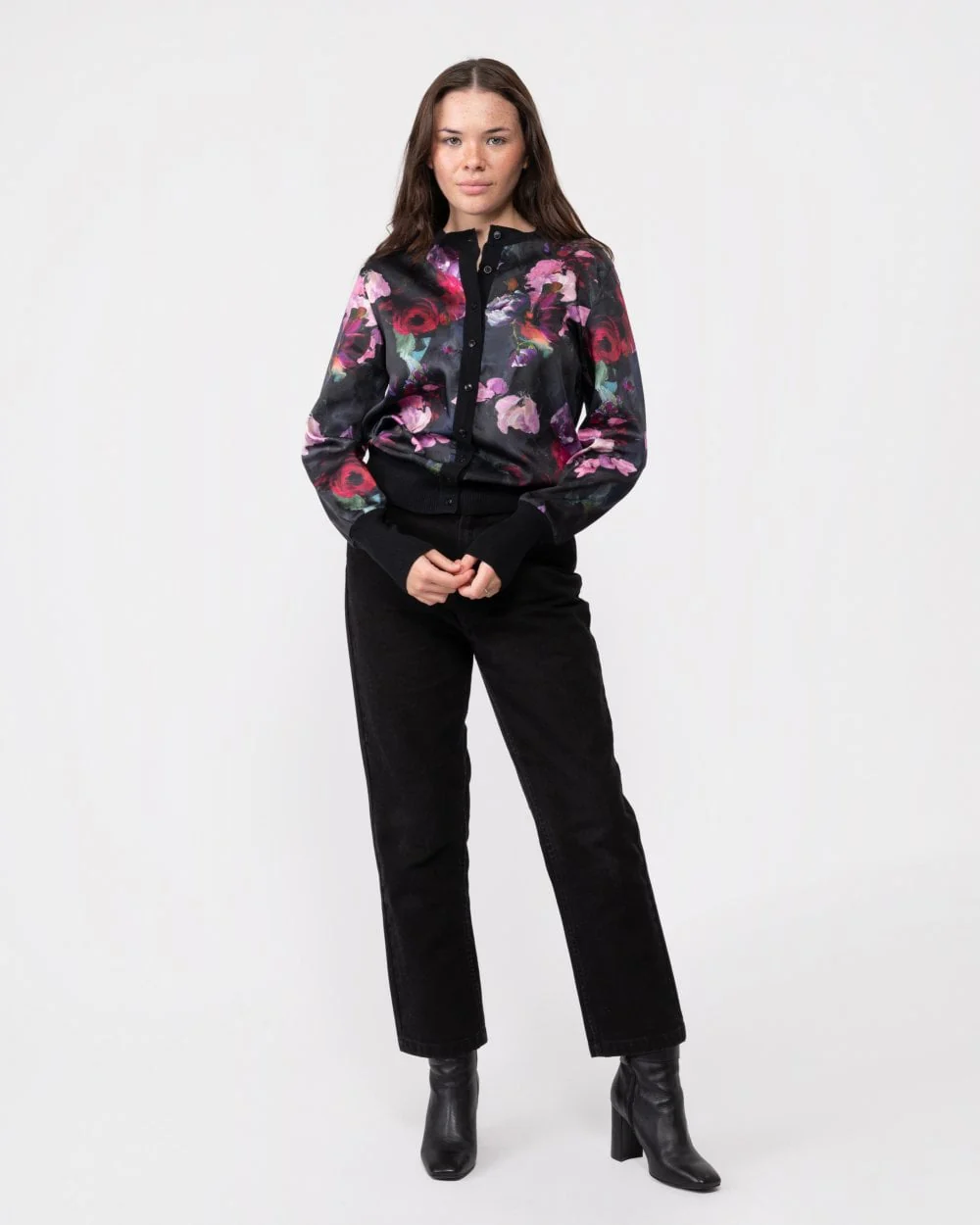 Ted Baker Abbalee Womens Printed Woven Front Cardigan - Image 3