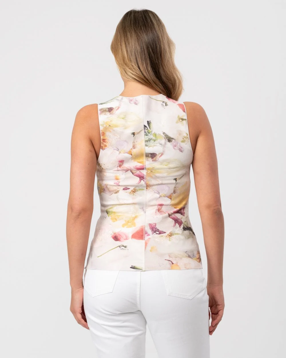 Ted Baker Aimley Womens Stitch Detail Printed Racer Top - Image 4