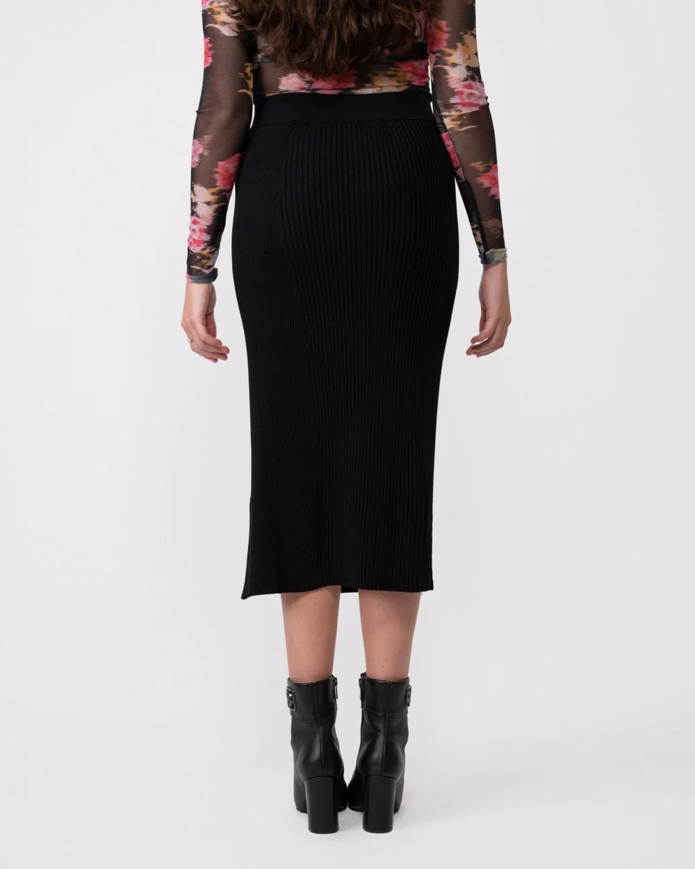 Ted Baker Betylou Womens Rib Detail Biker Knit Skirt - Image 4