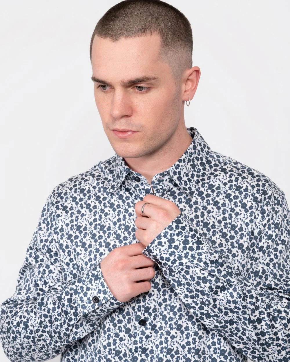 Ted Baker Capua Mens Long Sleeve Small Floral Shirt - Image 2