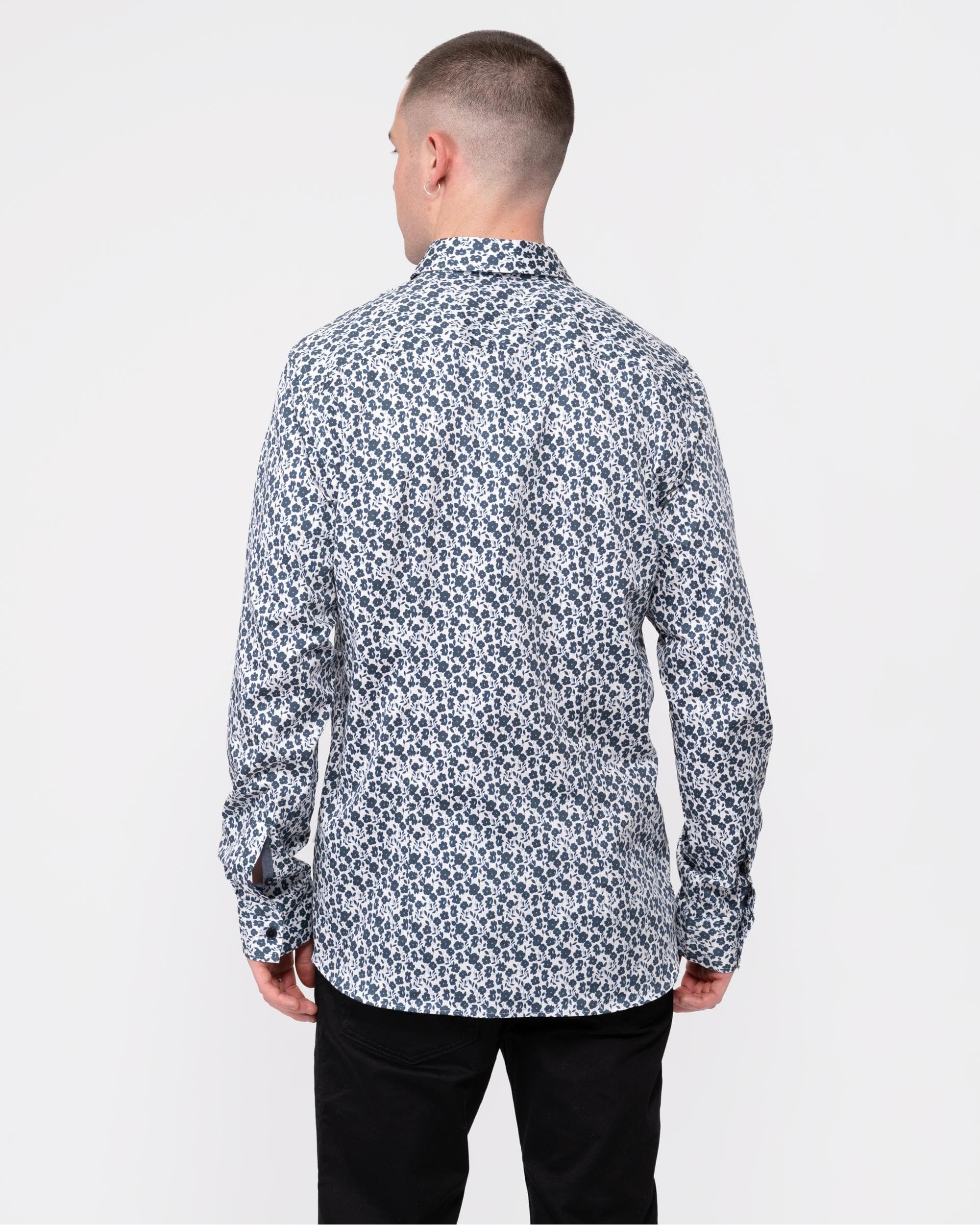 Ted Baker Capua Mens Long Sleeve Small Floral Shirt - Image 4
