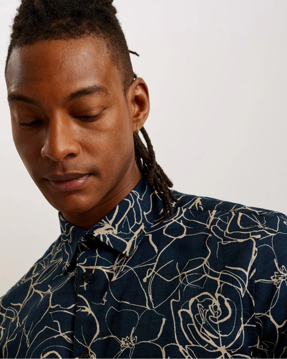 Ted Baker Cavu Mens Short Sleeve Printed Cotton Shirt - Image 3