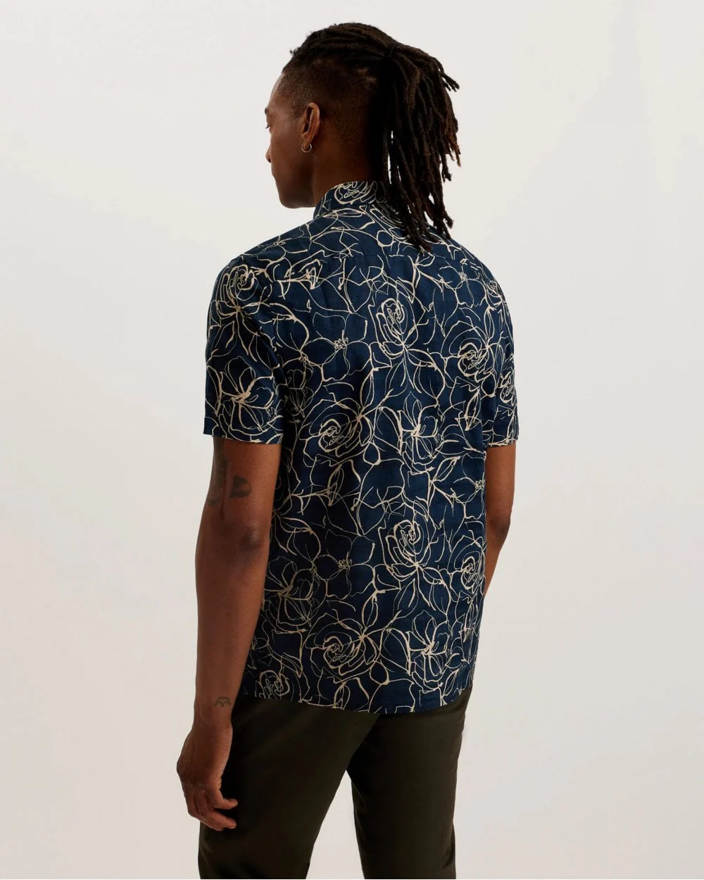 Ted Baker Cavu Mens Short Sleeve Printed Cotton Shirt - Image 5