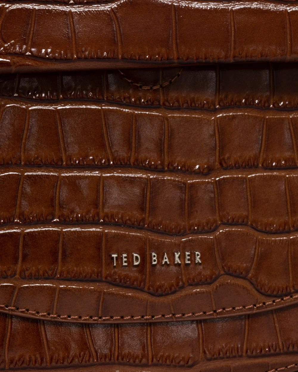 Ted Baker Darsila Womens Branded Webbing Imitation Croc Satchel - Image 2