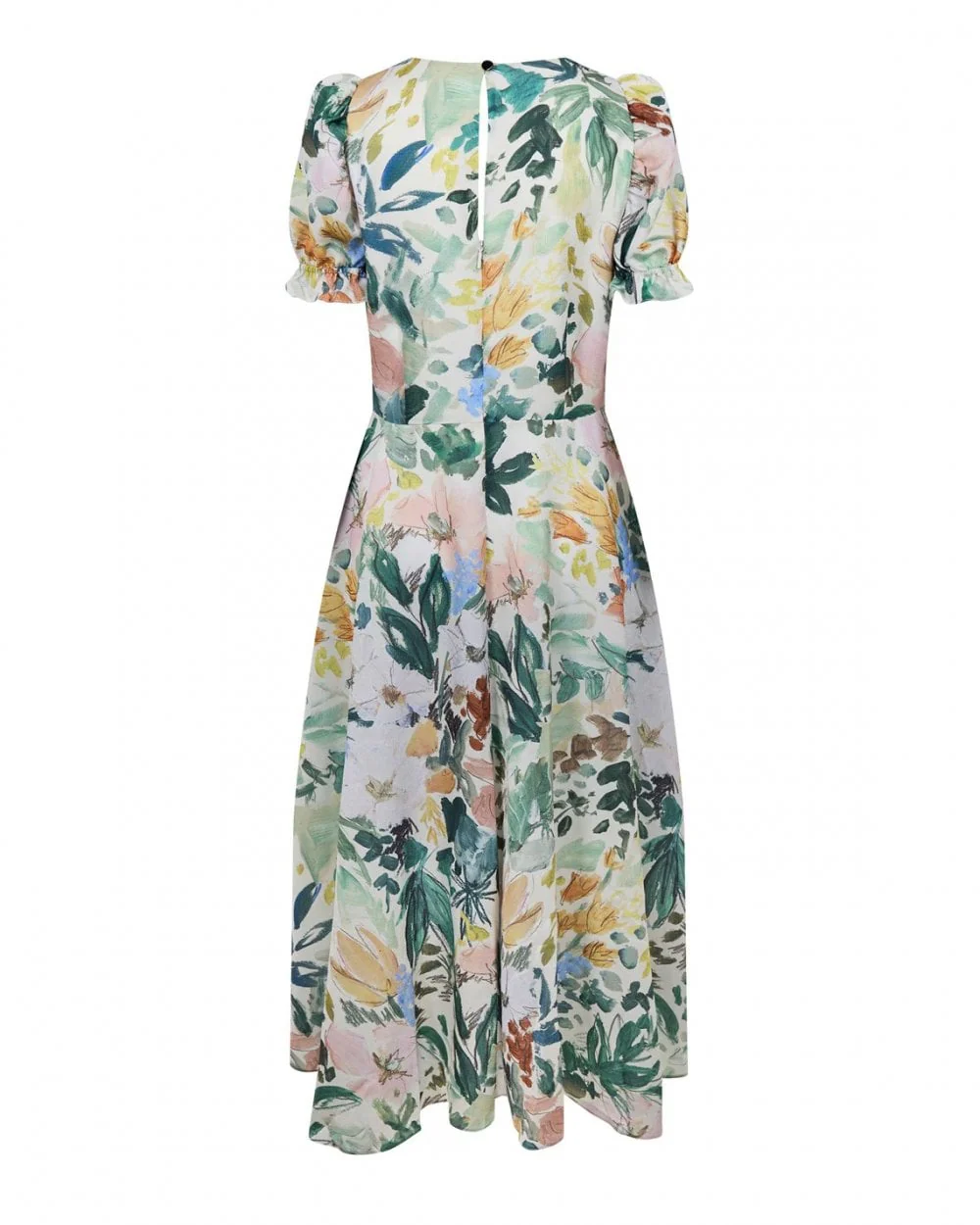 Ted Baker Deliyla Womens High Low Hem Dress With Puff Sleeve - Image 2
