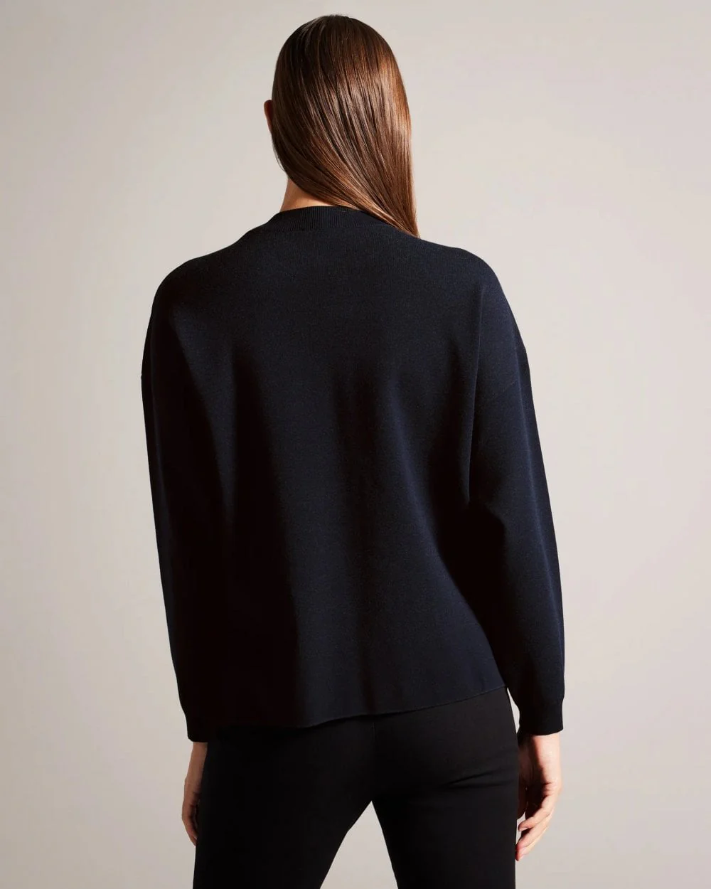 Ted Baker Emallly Womens Branded Jacquard Knit Jumper - Image 6