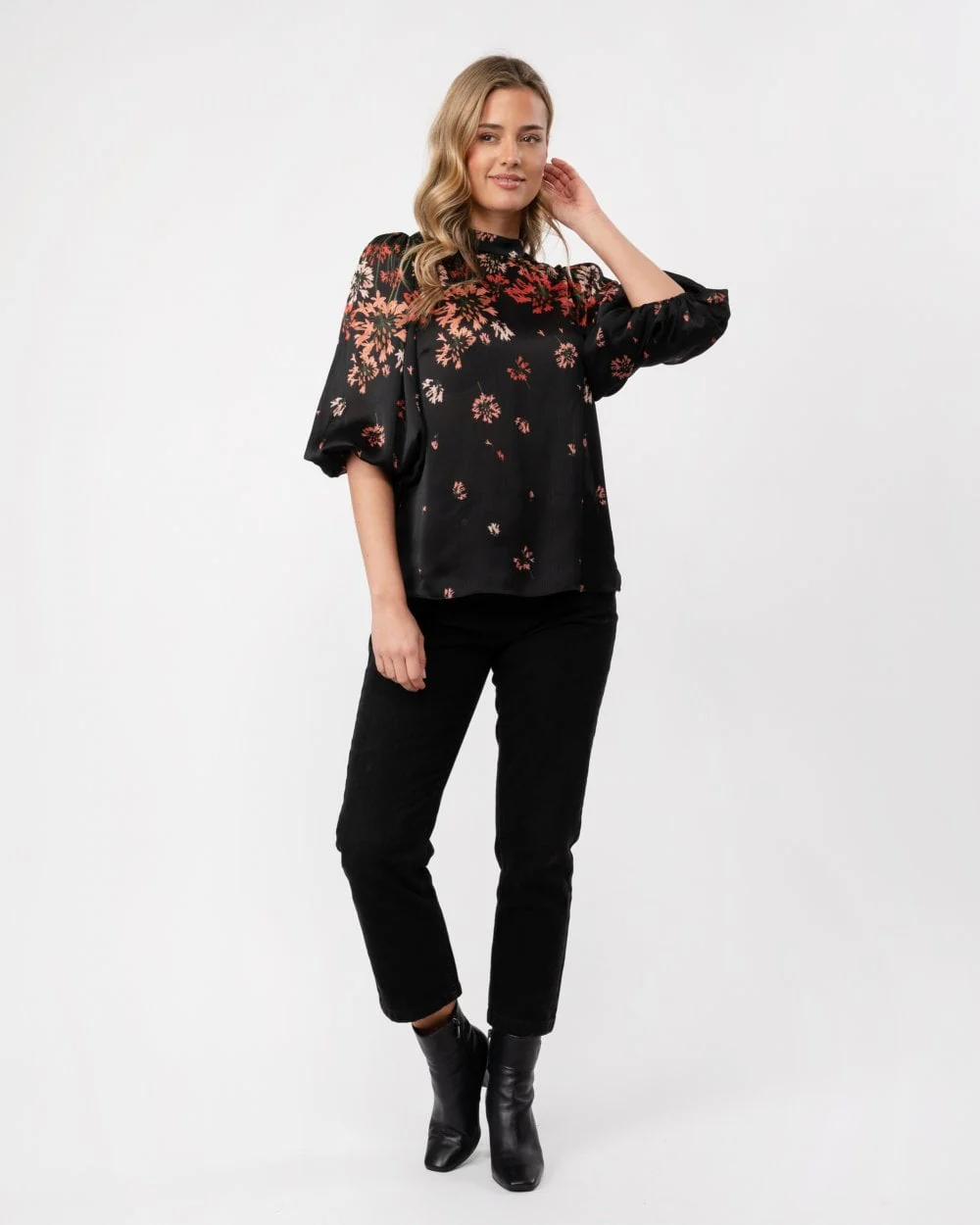 Ted Baker Eranthe Womens High Neck Balloon Sleeve Blouse - Image 3
