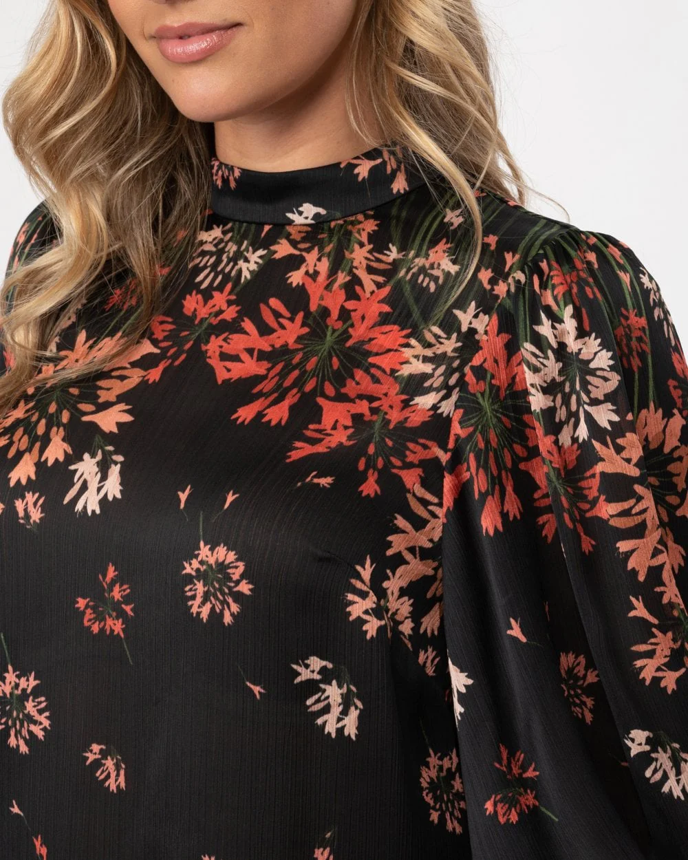 Ted Baker Eranthe Womens High Neck Balloon Sleeve Blouse - Image 4
