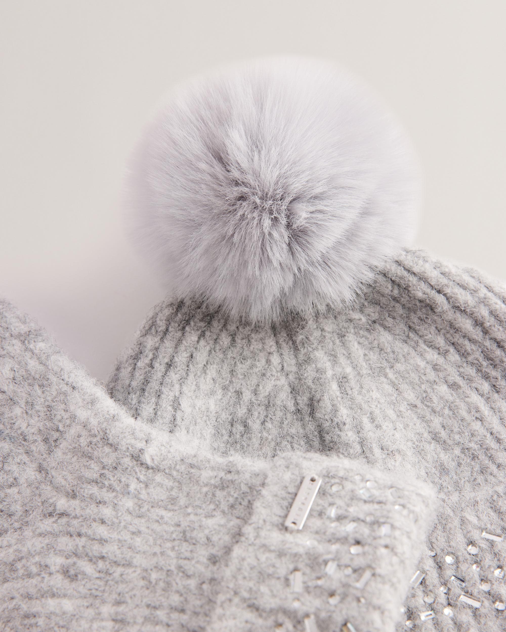 Ted Baker KERIIS Womens Rhinestone Knitted Hat and Gloves Set - Image 3