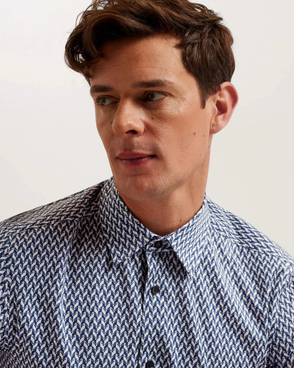 Ted Baker Lacesho Mens Short Sleeve Geometric Print Shirt - Image 2