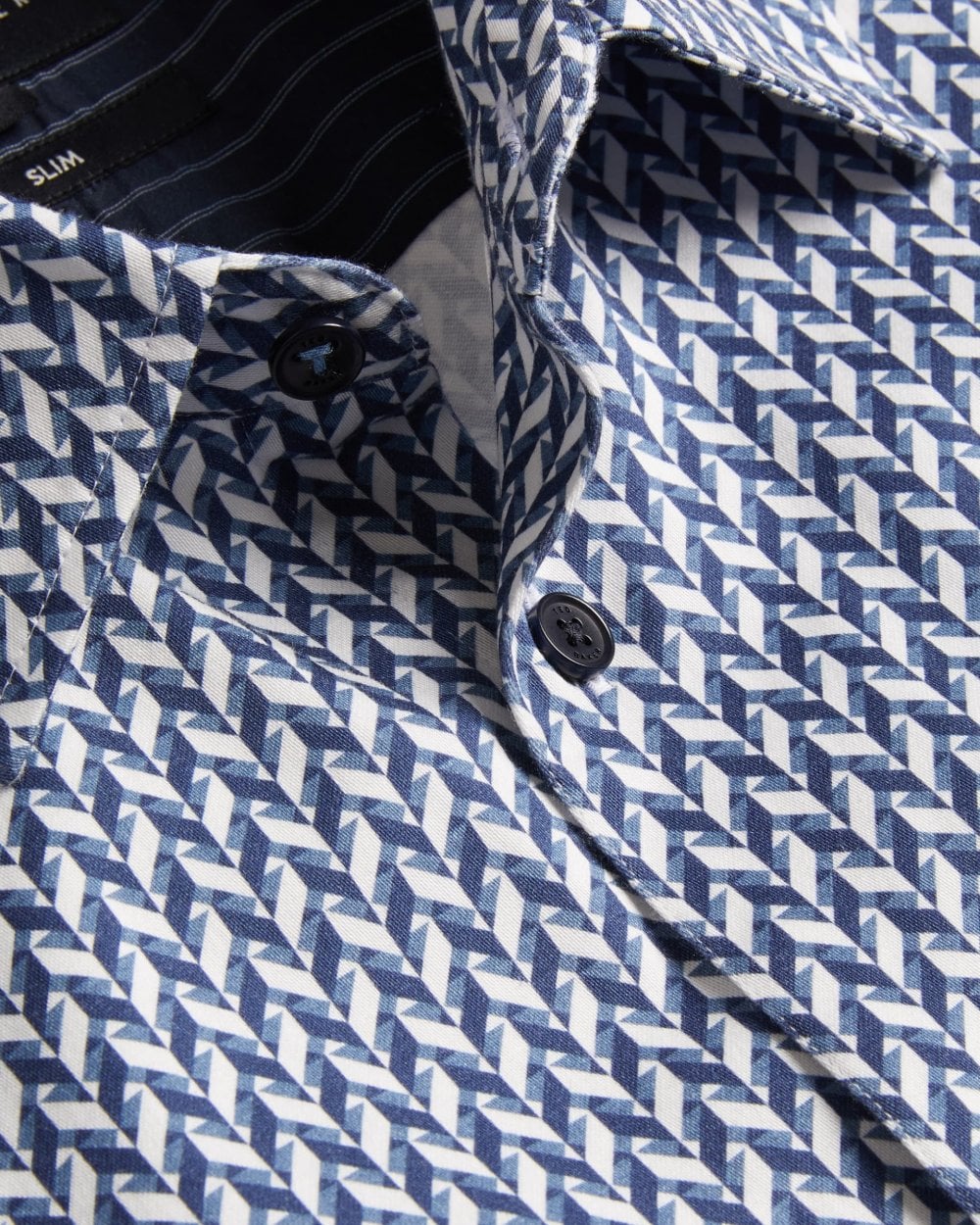 Ted Baker Lacesho Mens Short Sleeve Geometric Print Shirt - Image 6