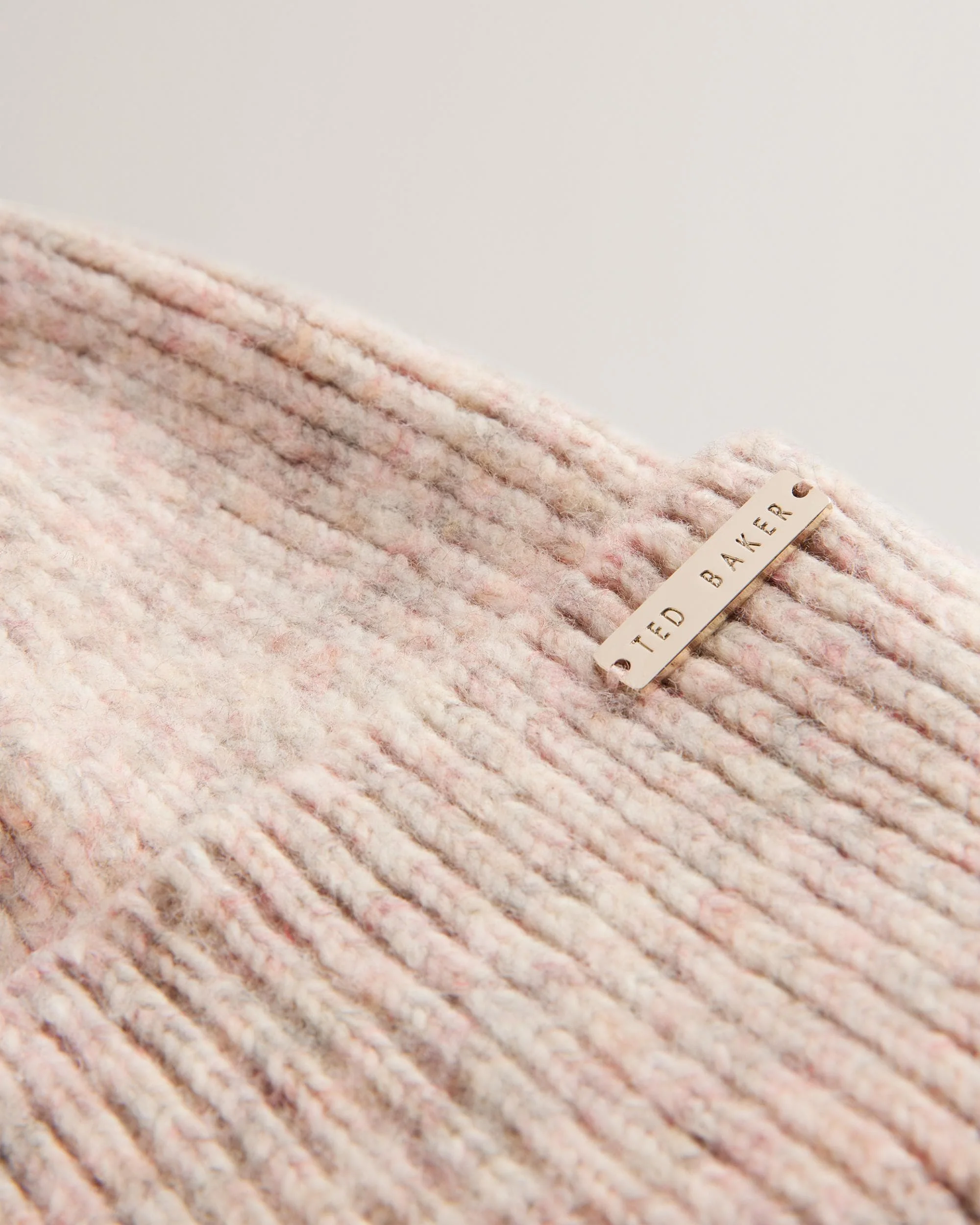 Ted Baker LIDIAAS Womens Knitted Ribbed Beanie Hat - Image 2