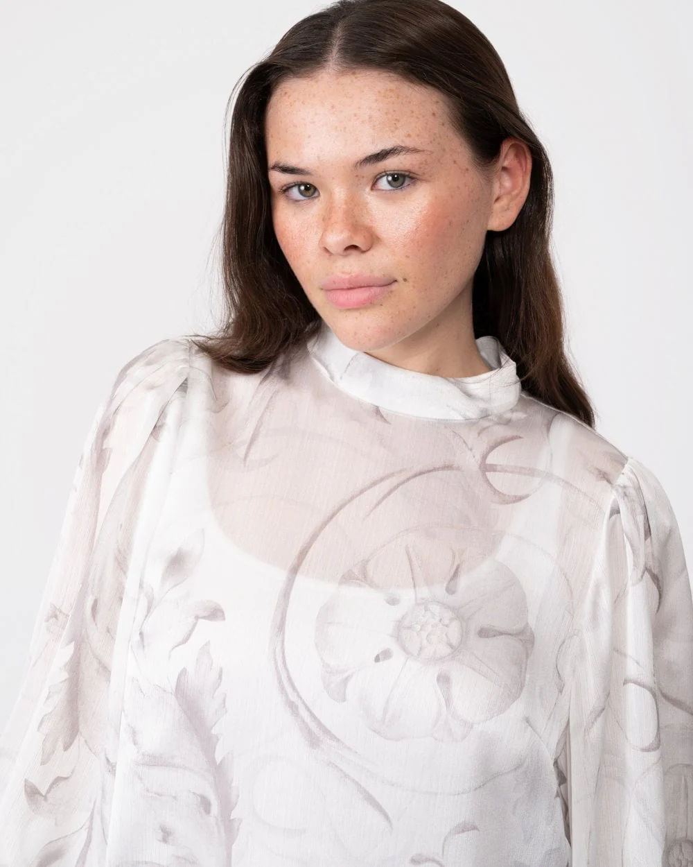 Ted Baker Lilioh Womens High Neck Balloon Sleeve Blouse - Image 2
