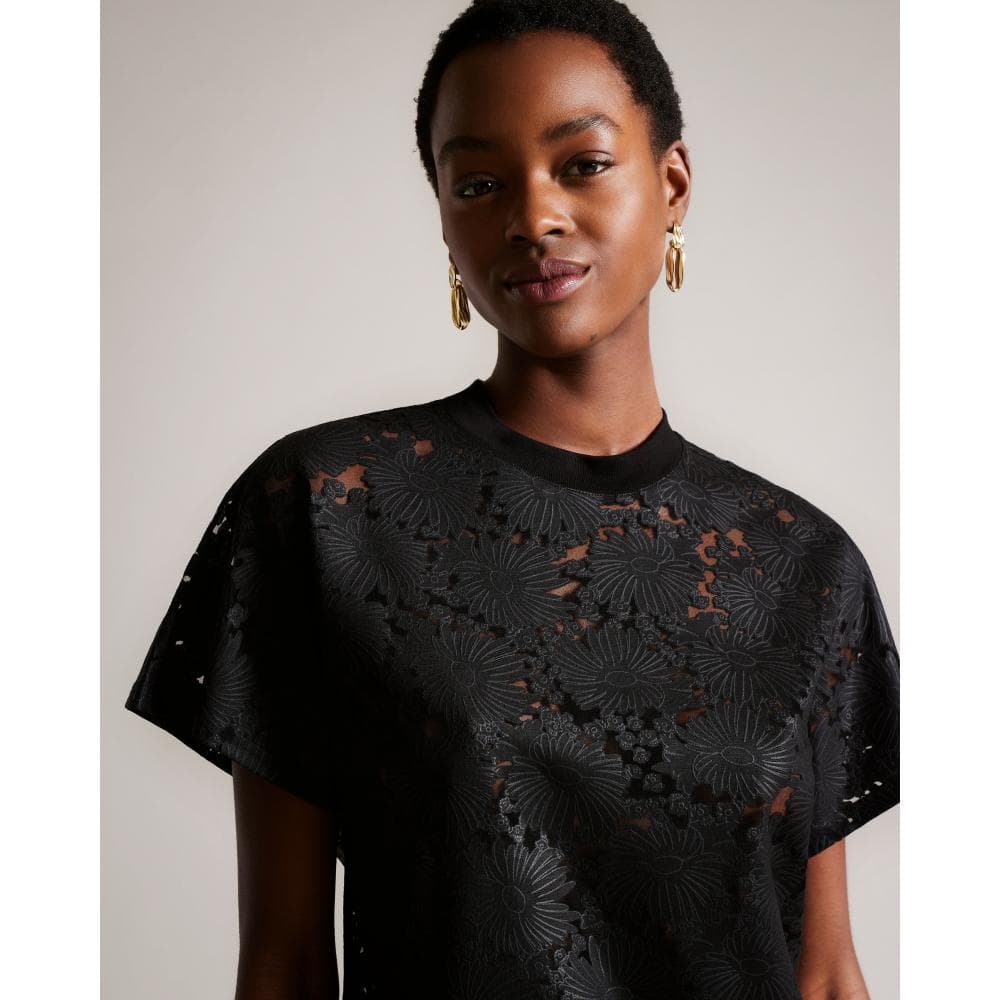 Ted Baker Maralo Womens Relaxed T Shirt With Grown On Sleeve - Image 3