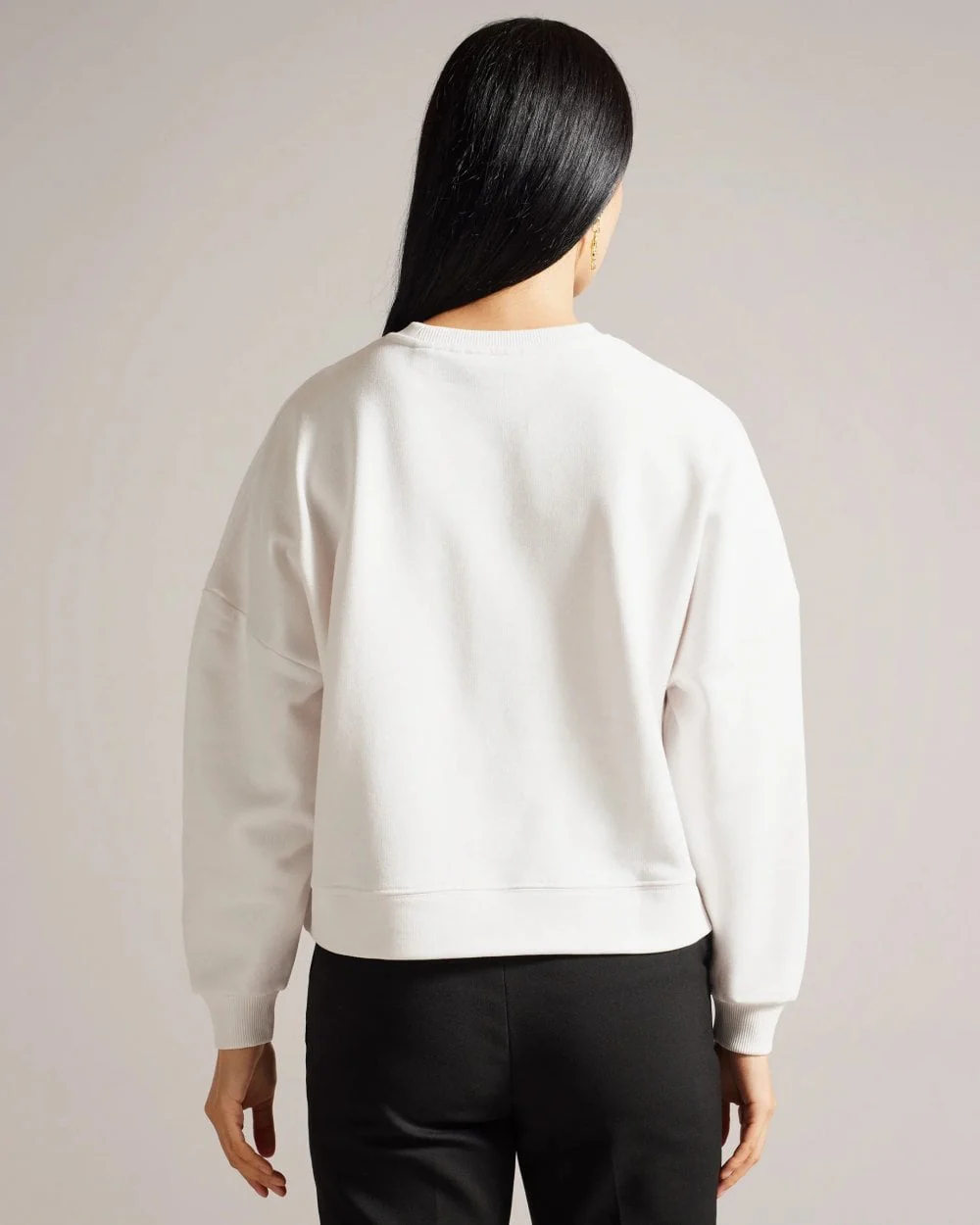 Ted Baker Marelaa Womens Sweatshirt With Boucle Flower - Image 4
