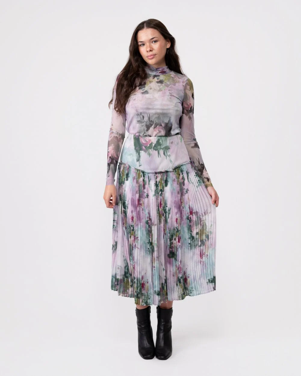 Ted Baker Meliya Womens Printed Pleated Skirt - Image 2