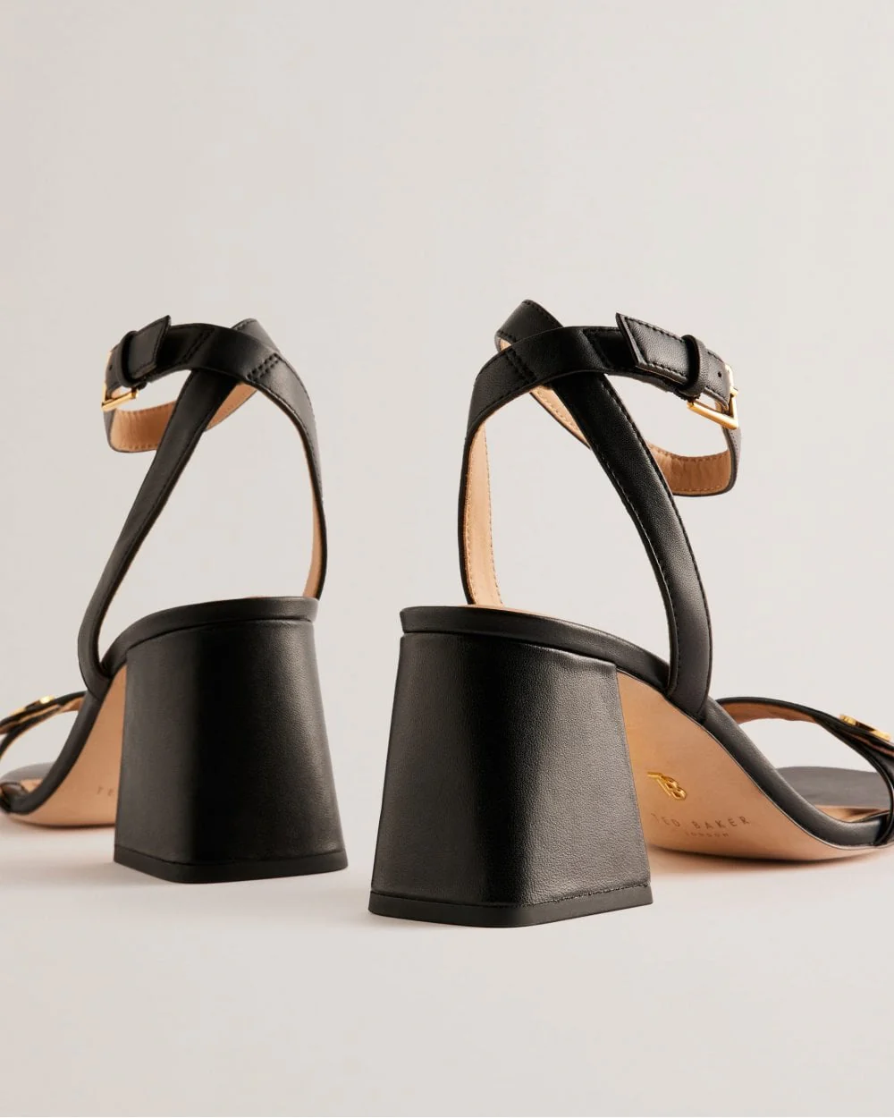 Ted Baker Milliiy Womens Block Heel Sandals with Coin Detail - Image 4