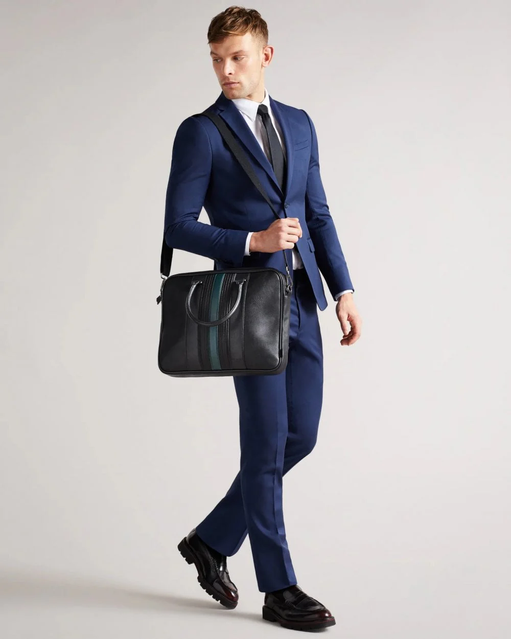 Ted Baker Nevver Striped PU Document Bag - Image 5