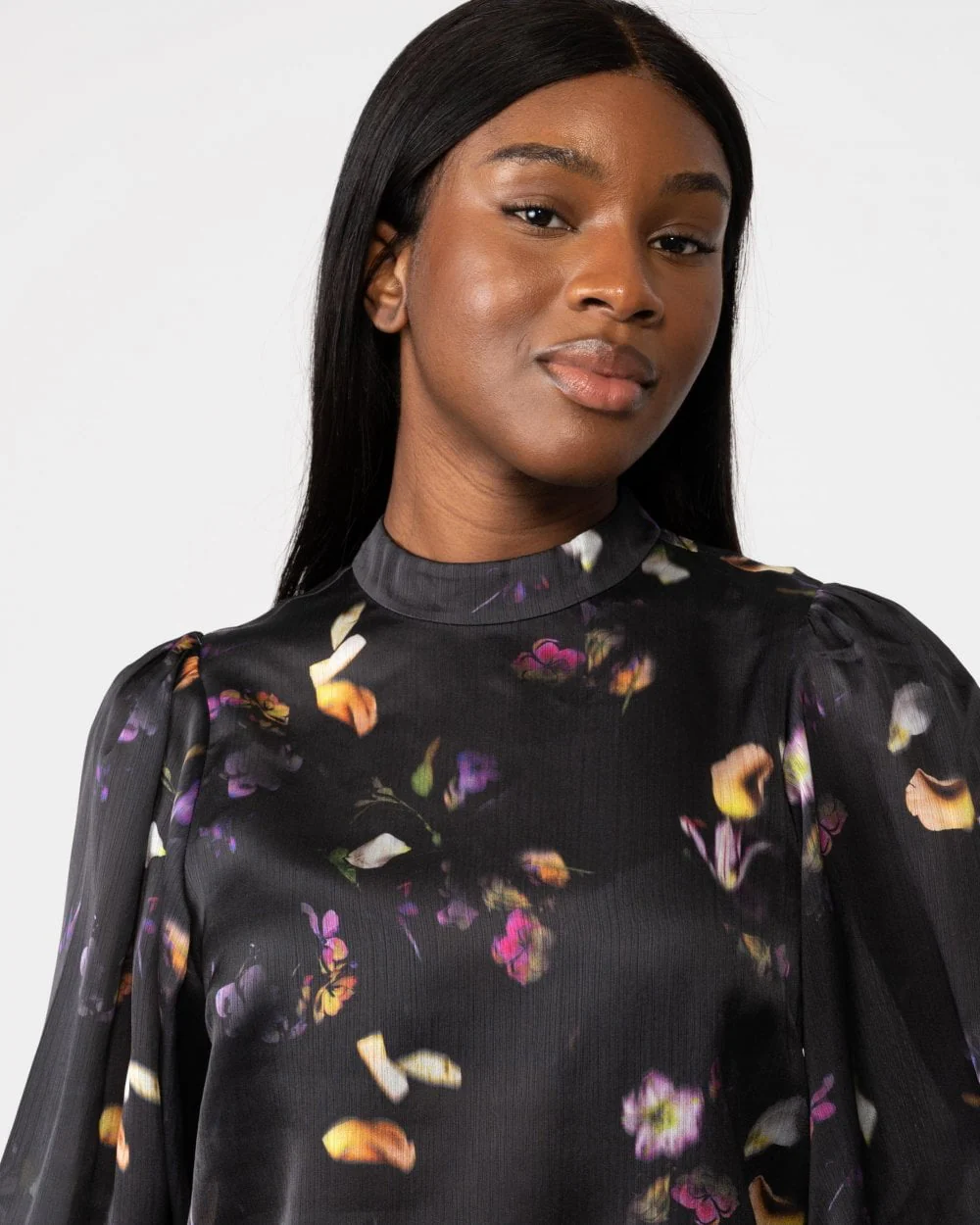 Ted Baker Niycole Womens High Neck Top With Balloon Sleeves - Image 2