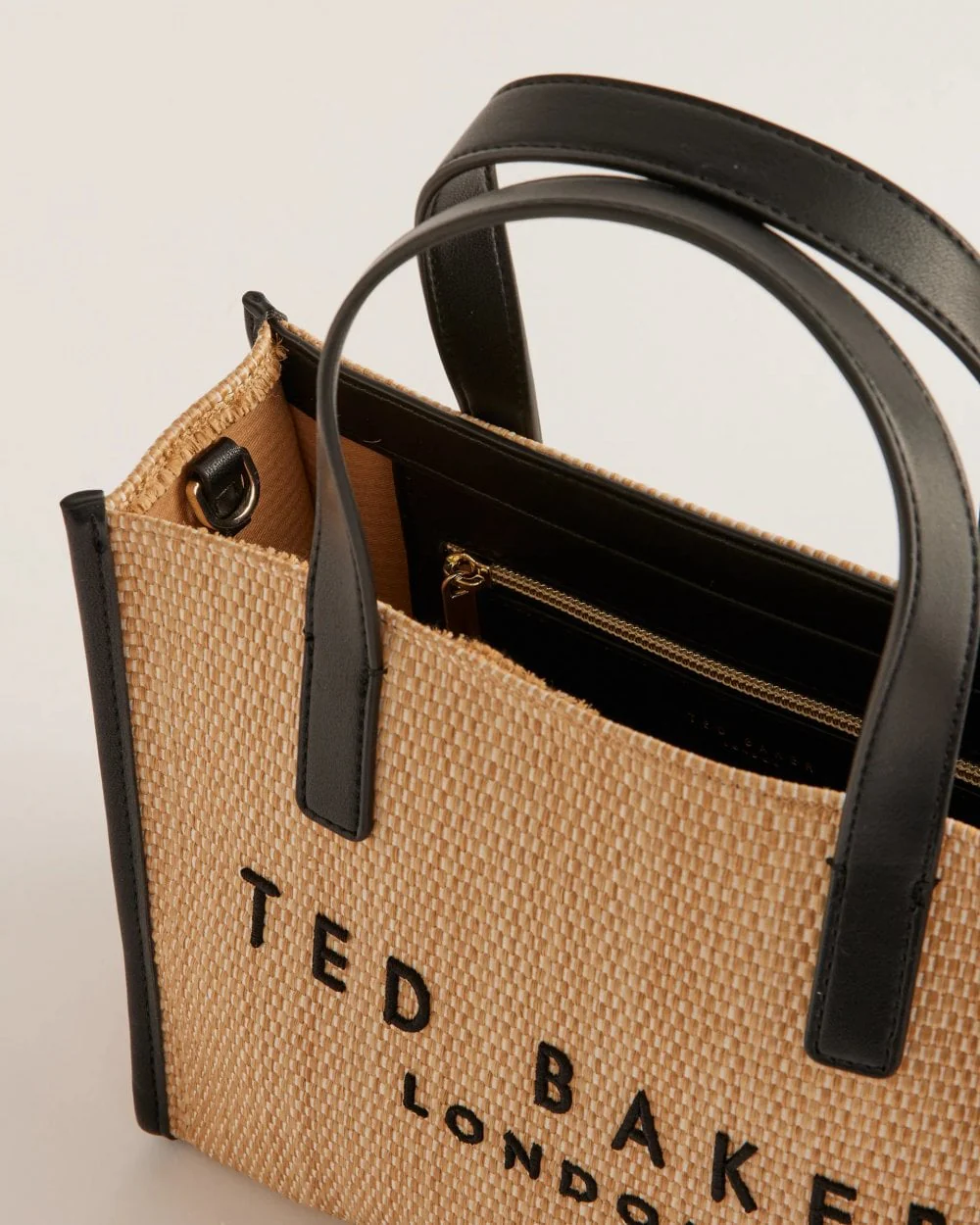 Ted Baker Paolina Womens Faux Raffia Small Icon Bag - Image 3