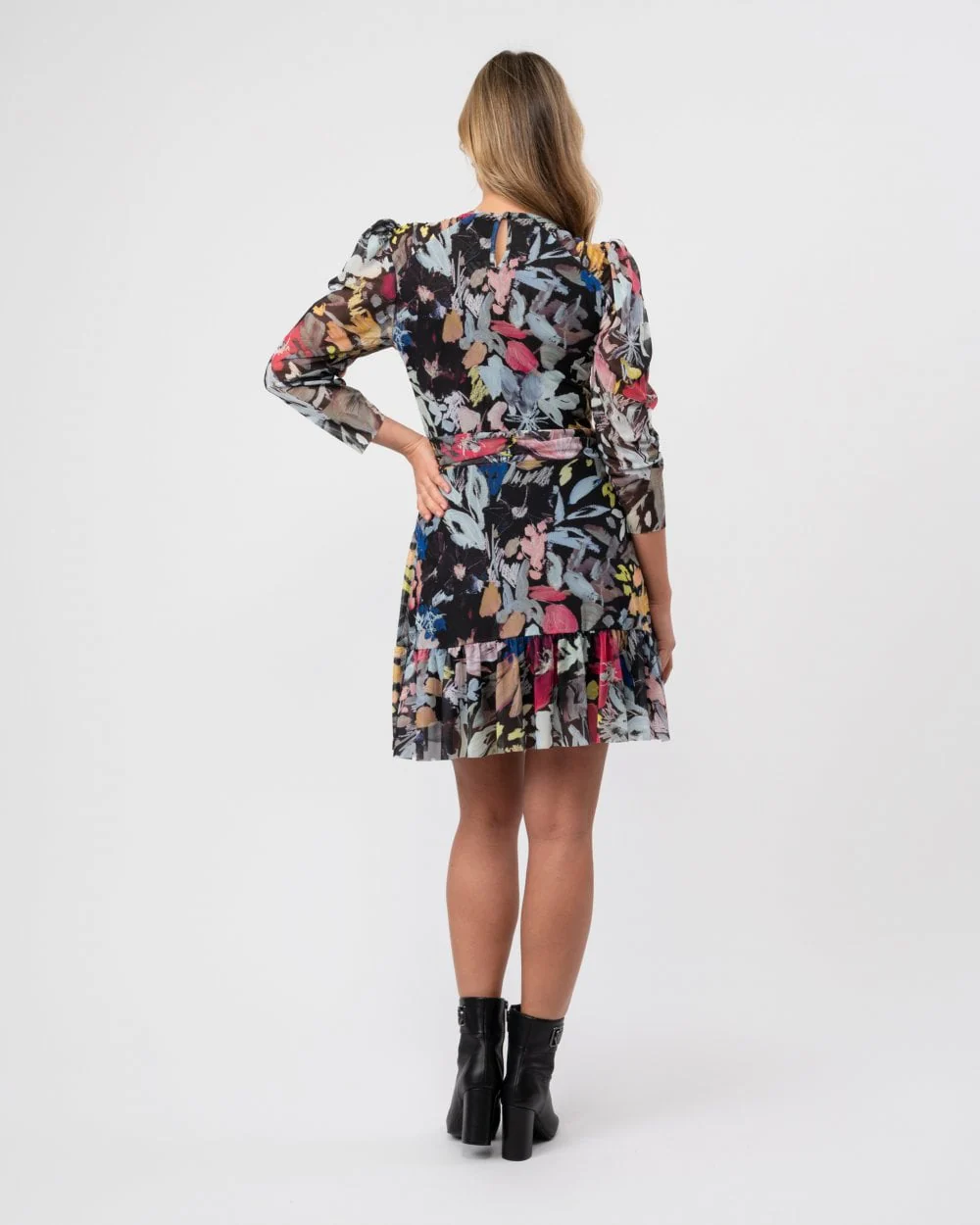 Ted Baker Payslyy Womens Mesh Mini Dress With Shoulder Gathers - Image 4