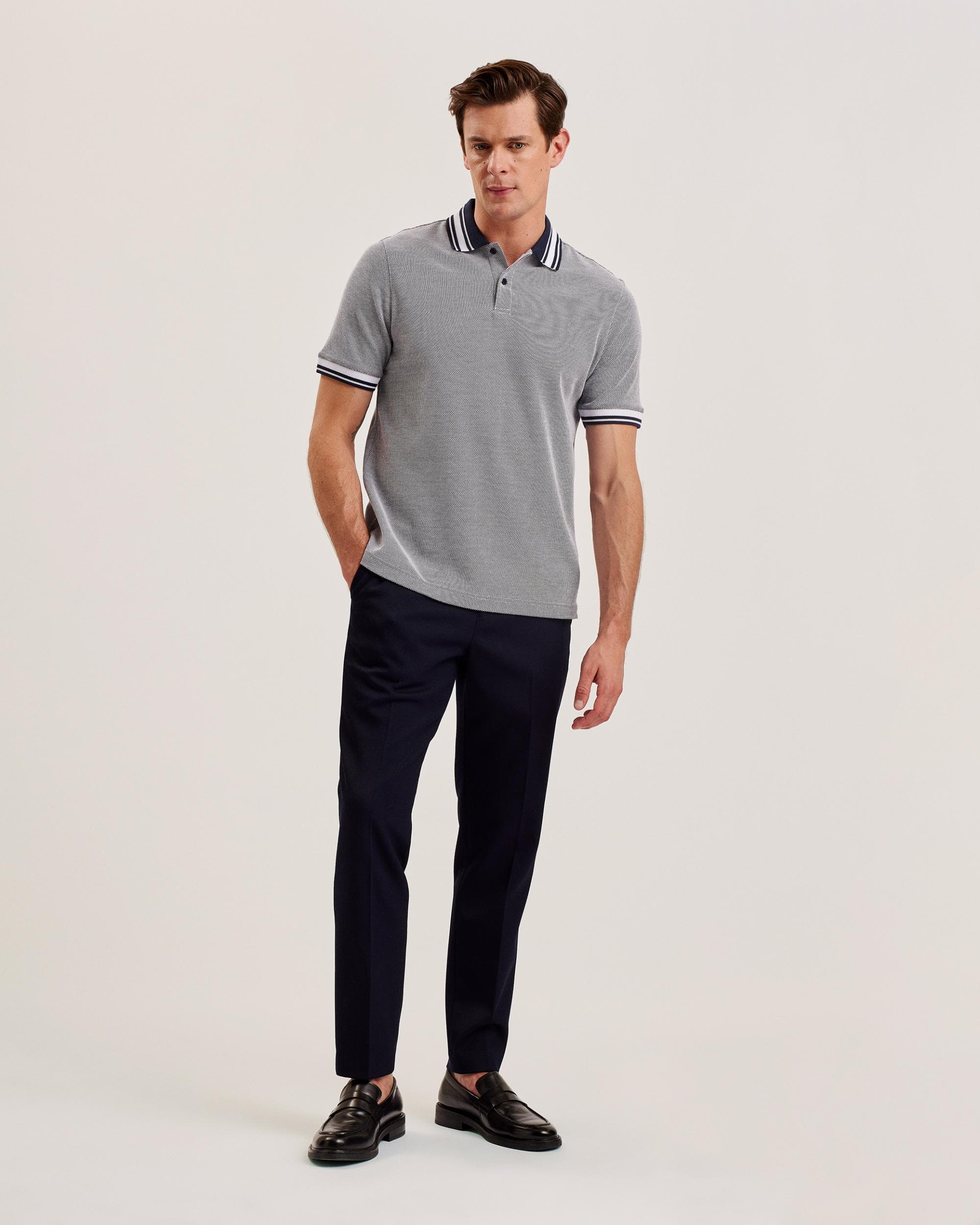 Ted Baker Phenes Mens Regular Fit Textured Polo - Image 2