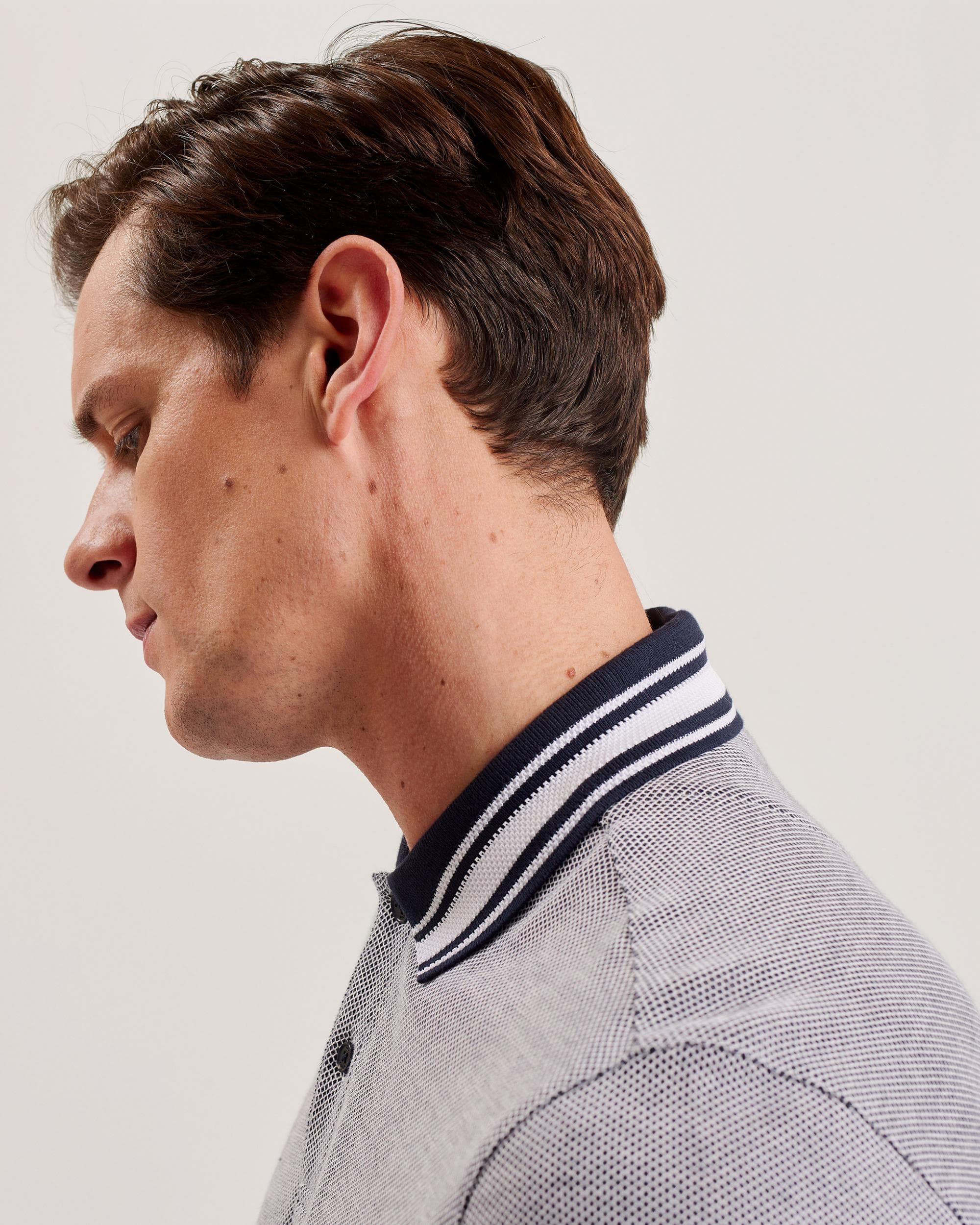Ted Baker Phenes Mens Regular Fit Textured Polo - Image 3