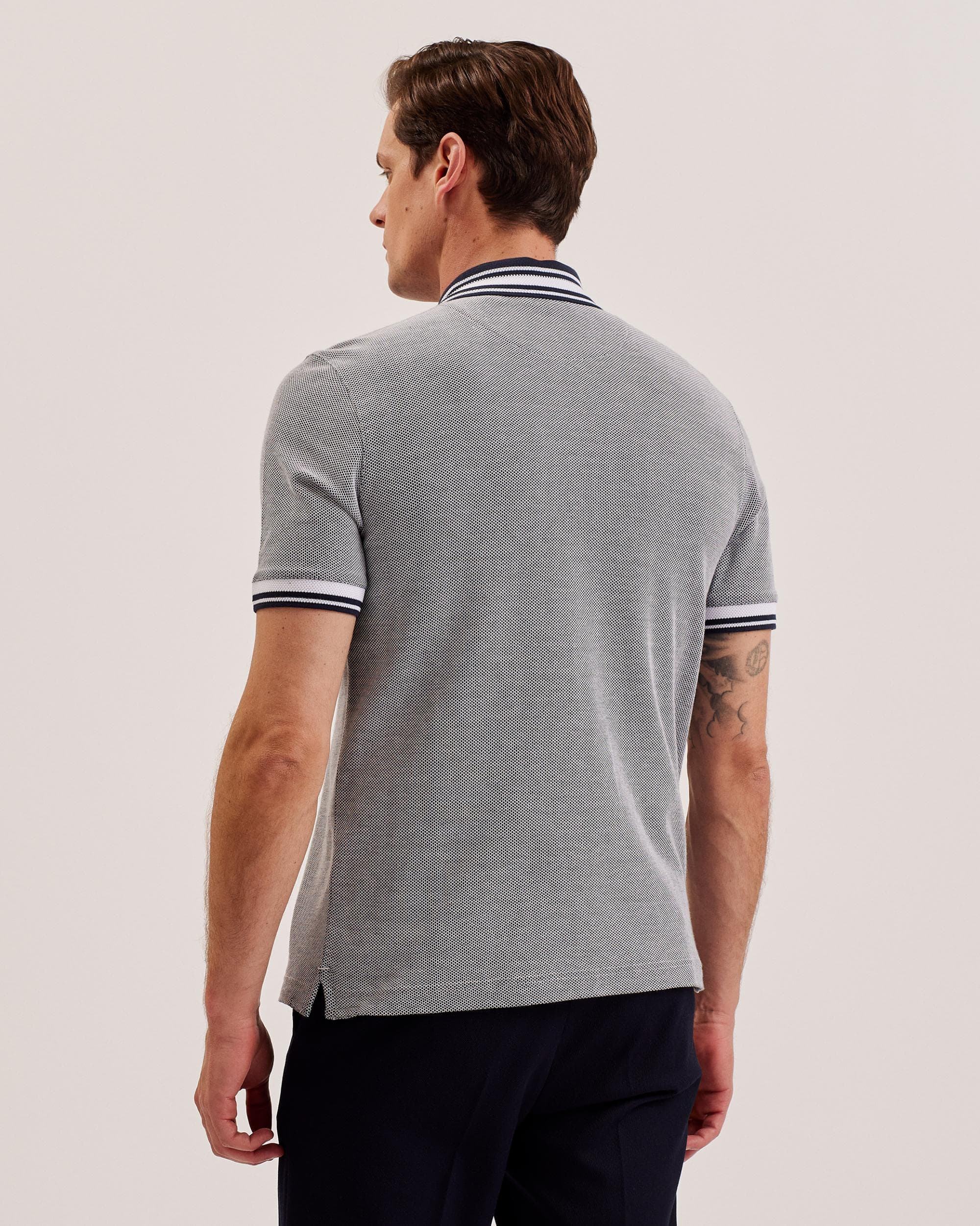 Ted Baker Phenes Mens Regular Fit Textured Polo - Image 4