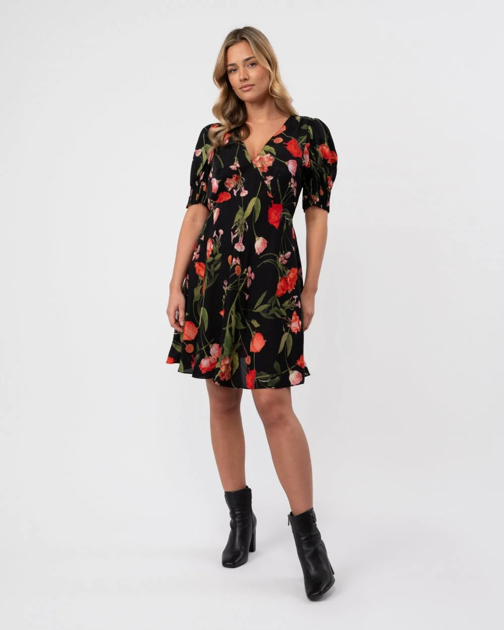 Ted Baker Sienno Womens Mini Puff Sleeve Tea Dress - Image 2